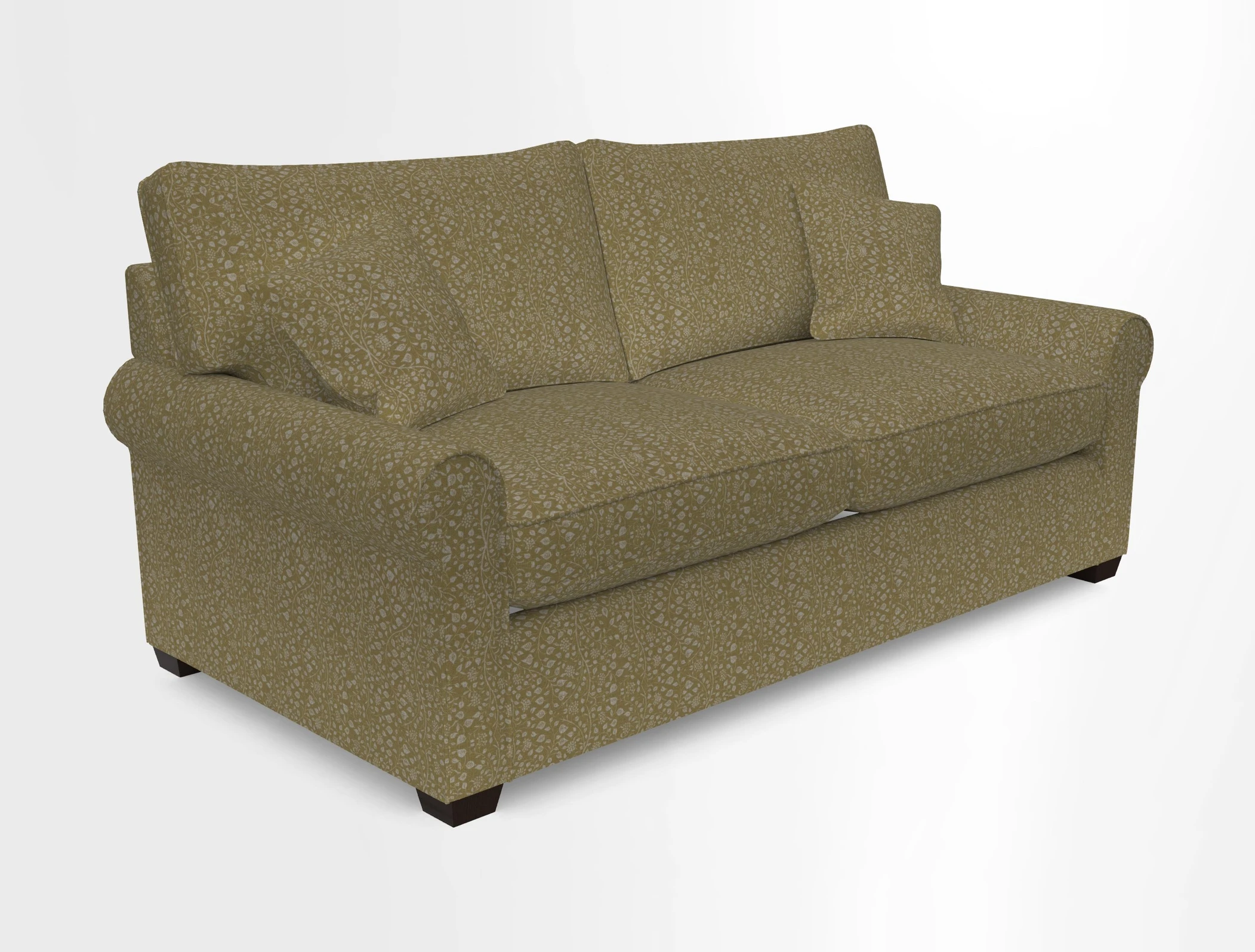Bignor 3 Seater Sofa in V&A Drawn From Nature Oak Tree Gold