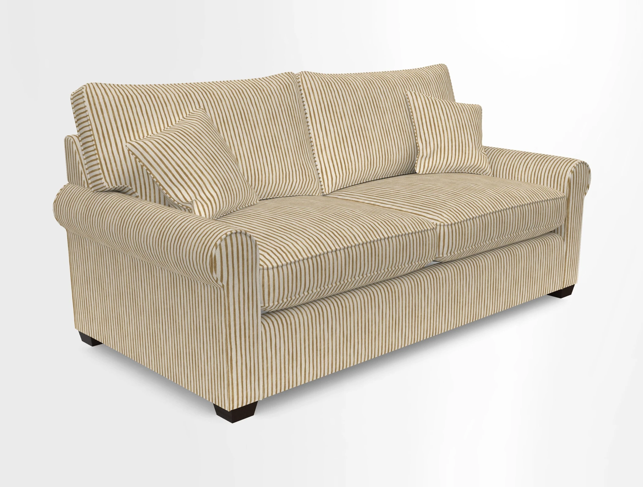 Bignor 3 Seater Sofa in V&A Drawn From Nature Oak Tree Gold