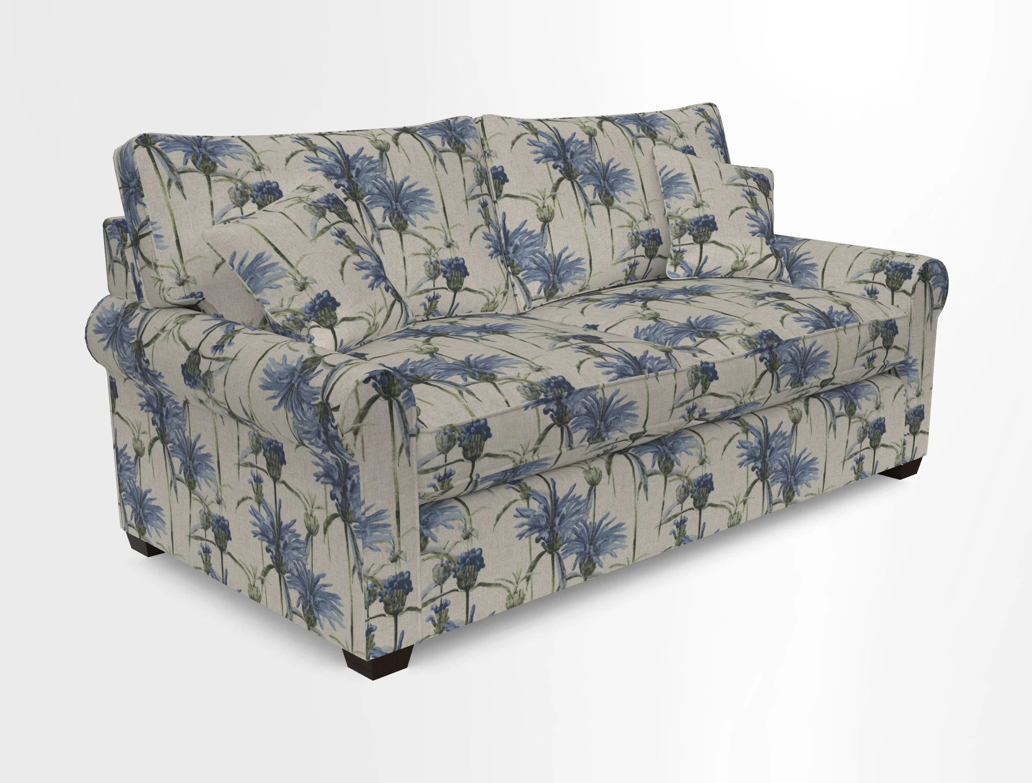 Bignor 3 Seater Sofa in V&A Drawn From Nature Oak Tree Gold