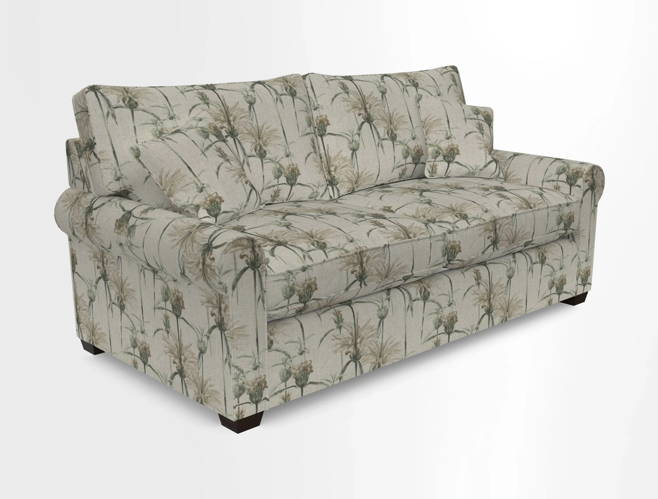 Bignor 3 Seater Sofa in V&A Drawn From Nature Oak Tree Gold