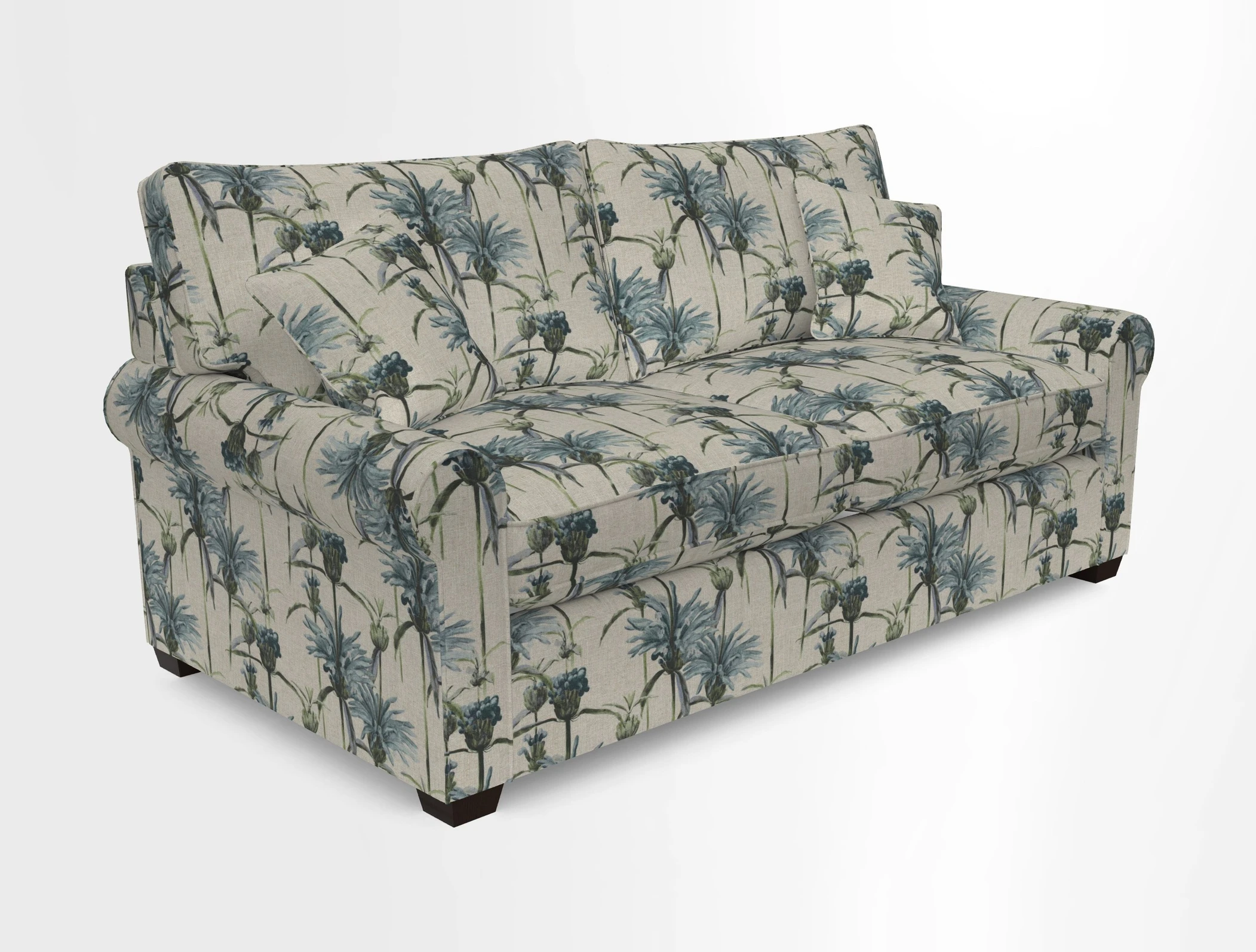 Bignor 3 Seater Sofa in V&A Drawn From Nature Oak Tree Gold
