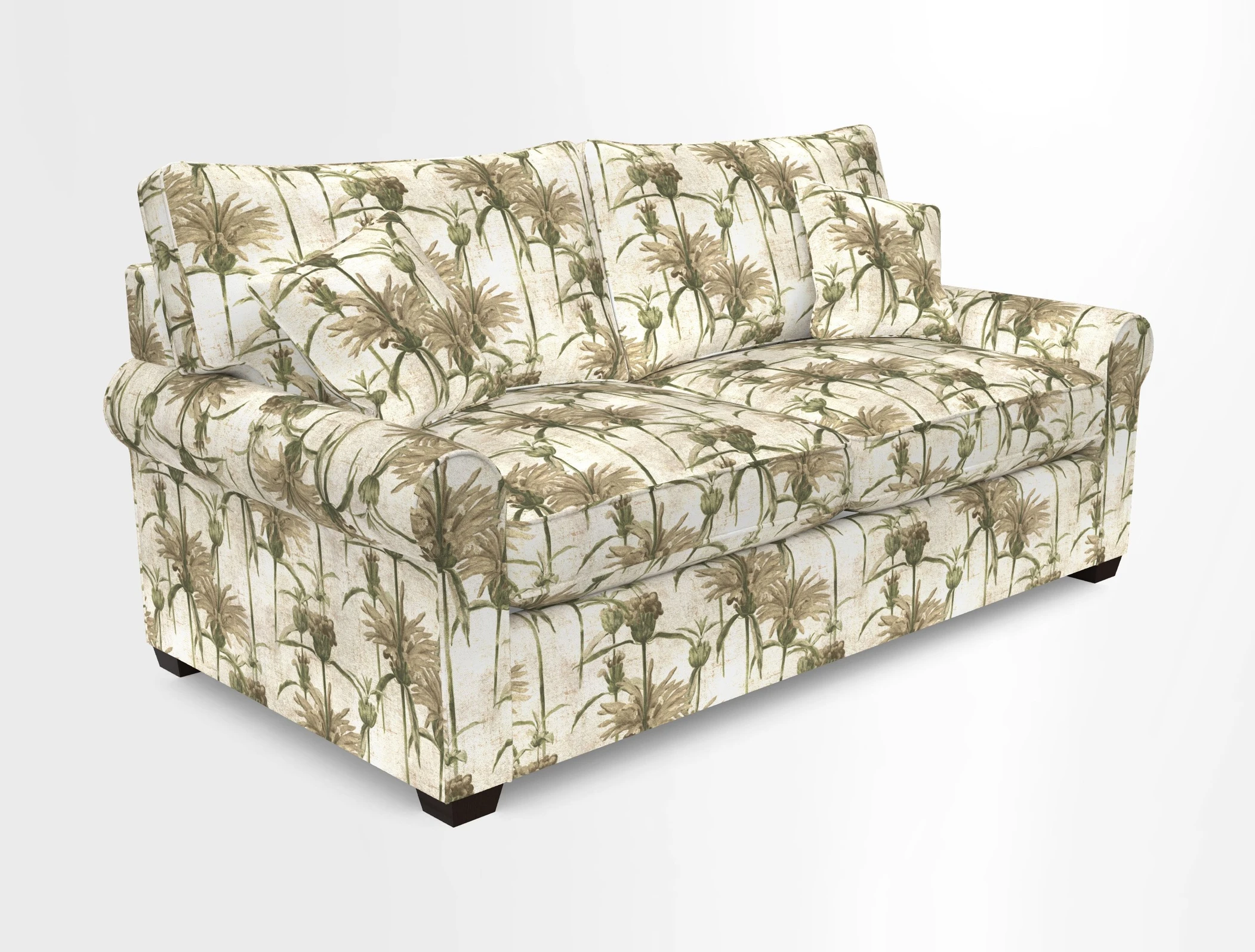 Bignor 3 Seater Sofa in V&A Drawn From Nature Oak Tree Gold