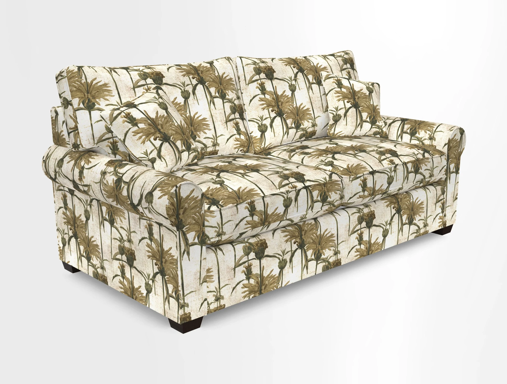 Bignor 3 Seater Sofa in V&A Drawn From Nature Oak Tree Gold