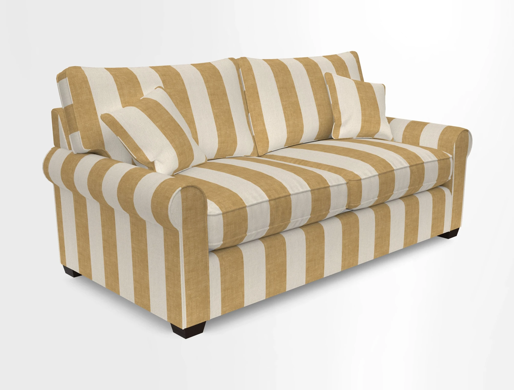 Bignor 3 Seater Sofa in V&A Drawn From Nature Oak Tree Gold