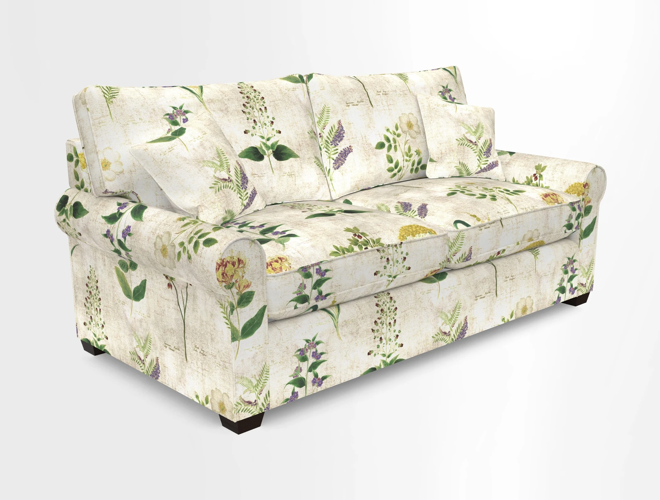 Bignor 3 Seater Sofa in V&A Drawn From Nature Oak Tree Gold