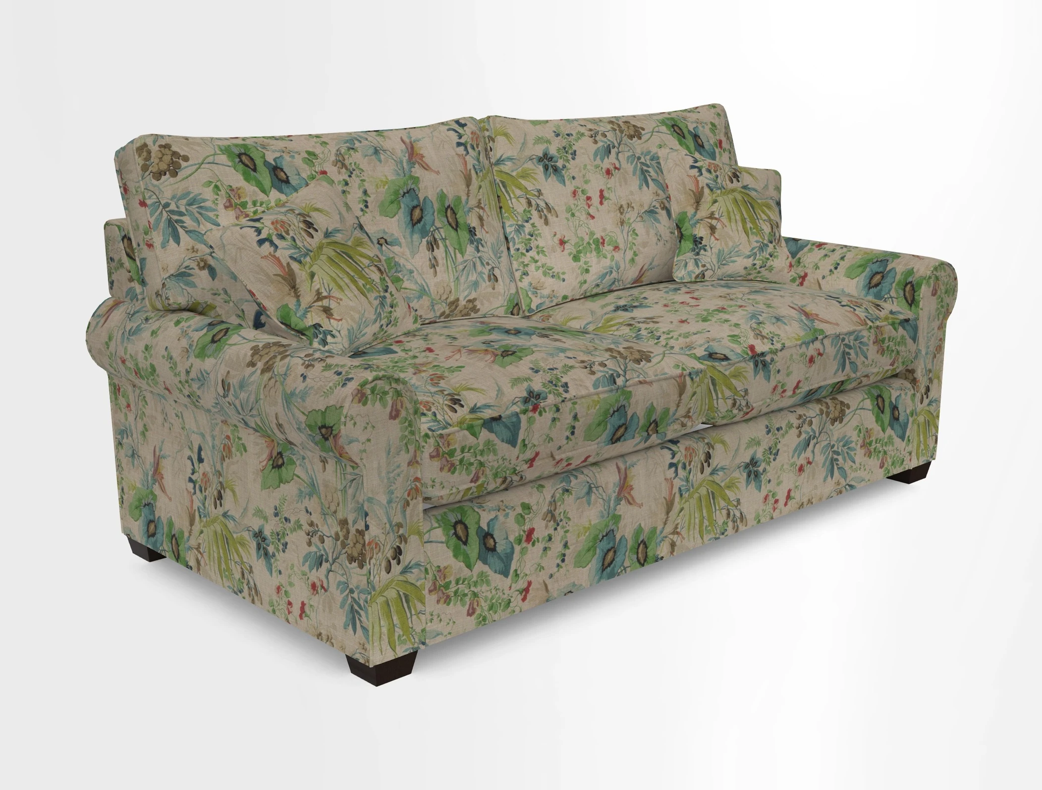 Bignor 3 Seater Sofa in V&A Drawn From Nature Oak Tree Gold