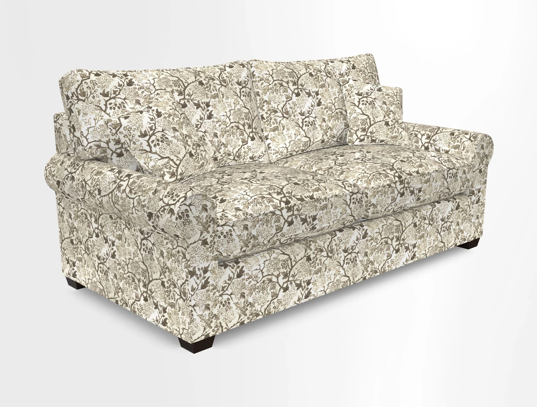 Bignor 3 Seater Sofa in V&A Drawn From Nature Oak Tree Gold