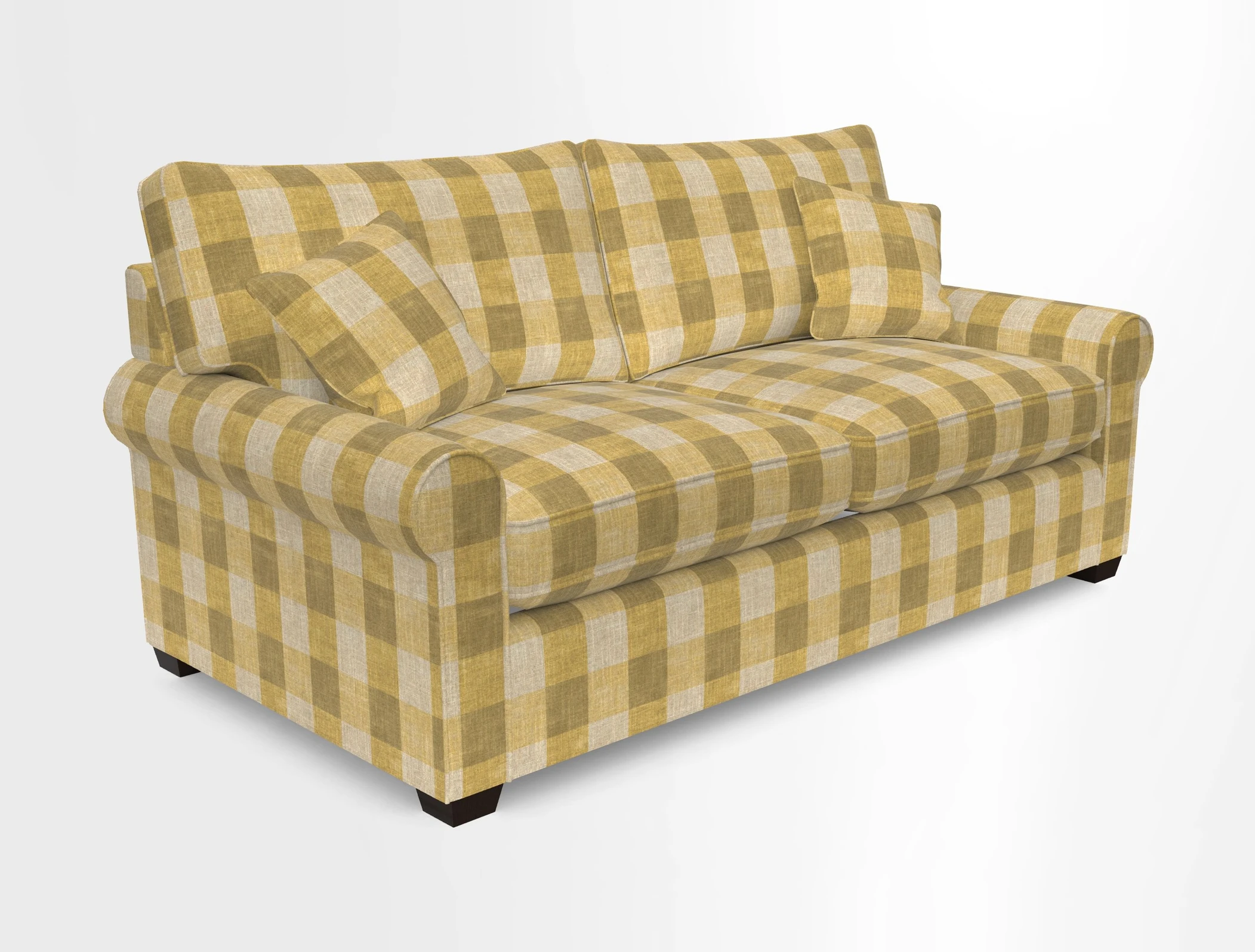 Bignor 3 Seater Sofa in V&A Drawn From Nature Oak Tree Gold