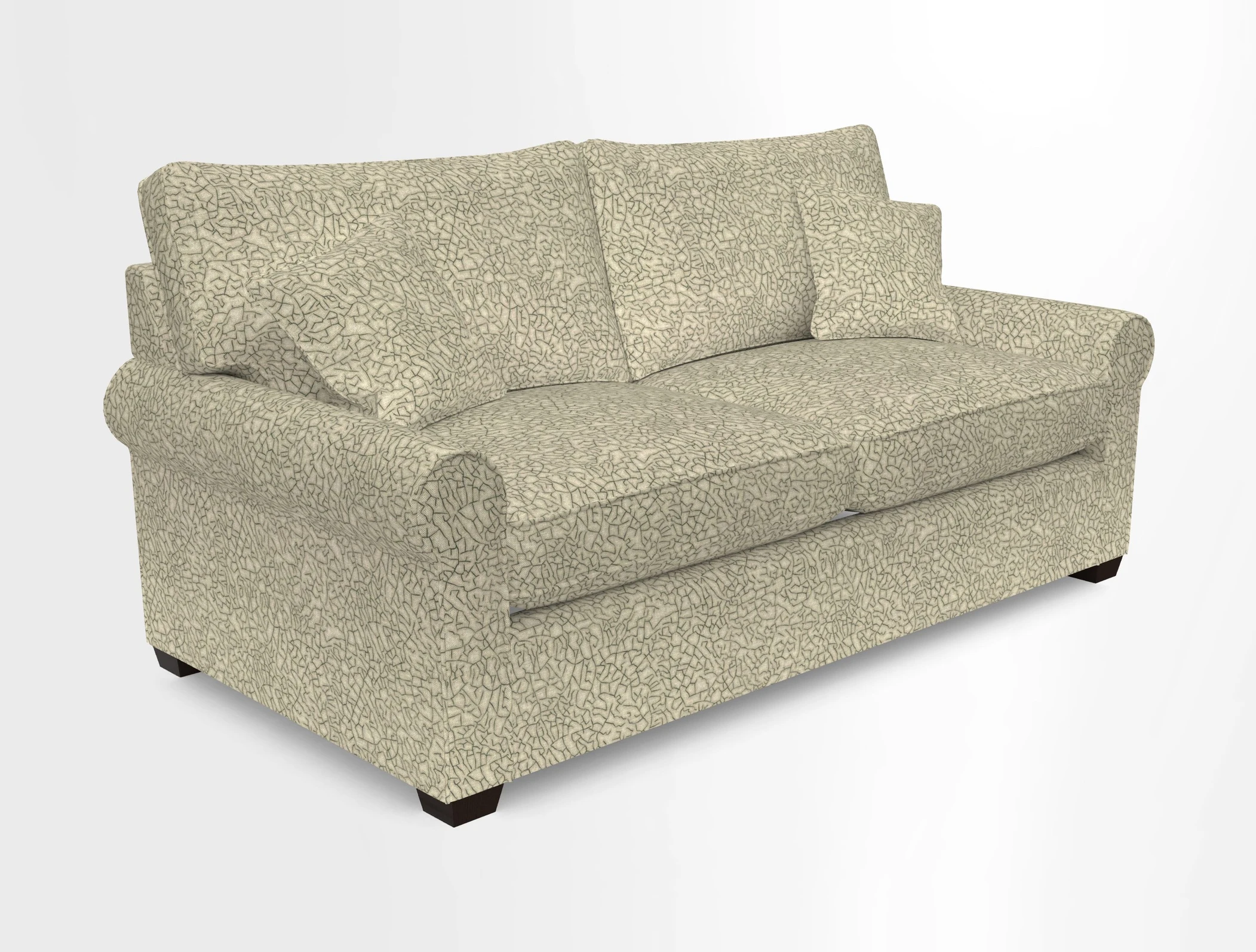 Bignor 3 Seater Sofa in V&A Drawn From Nature Oak Tree Gold