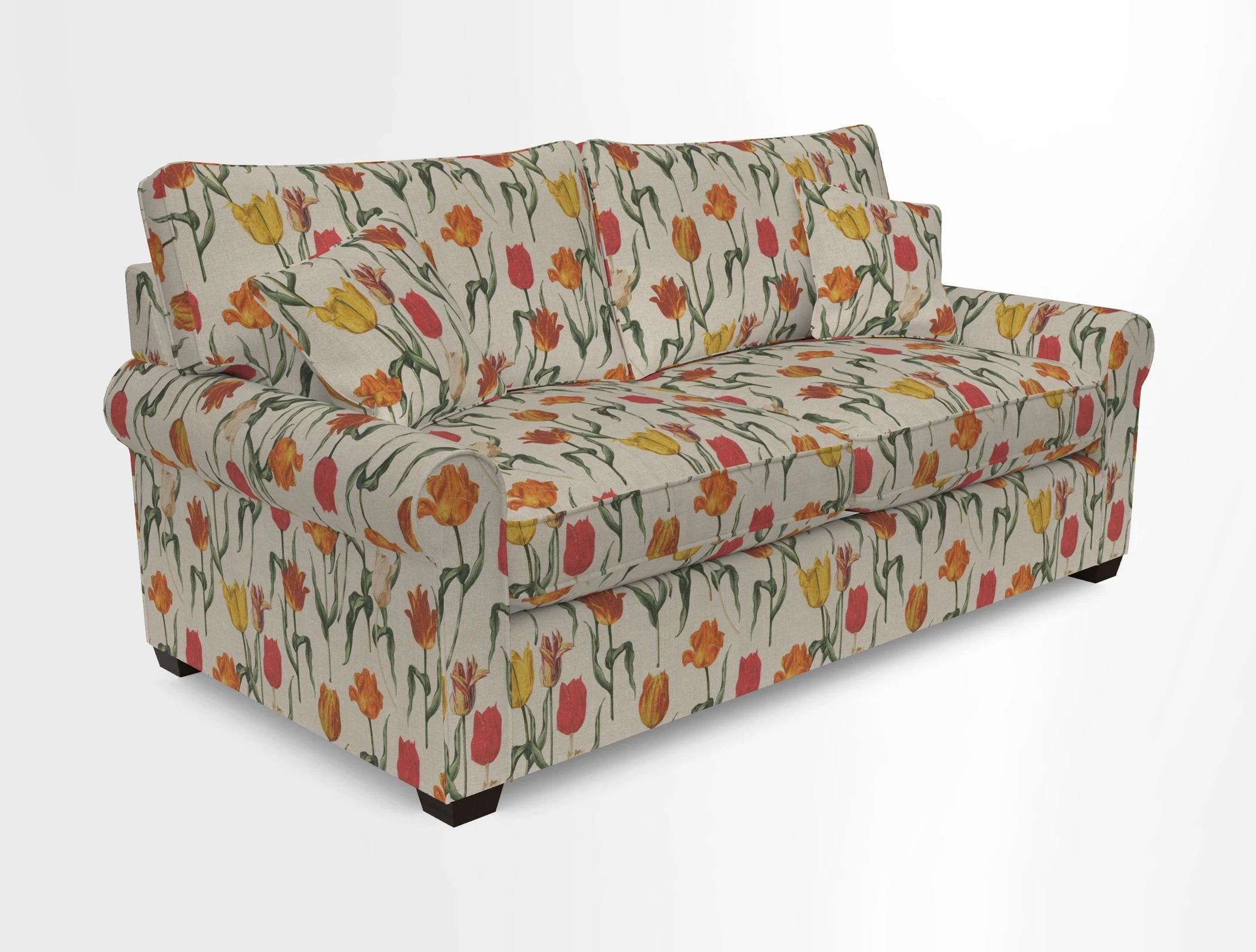 Bignor 3 Seater Sofa in V&A Drawn From Nature Oak Tree Gold