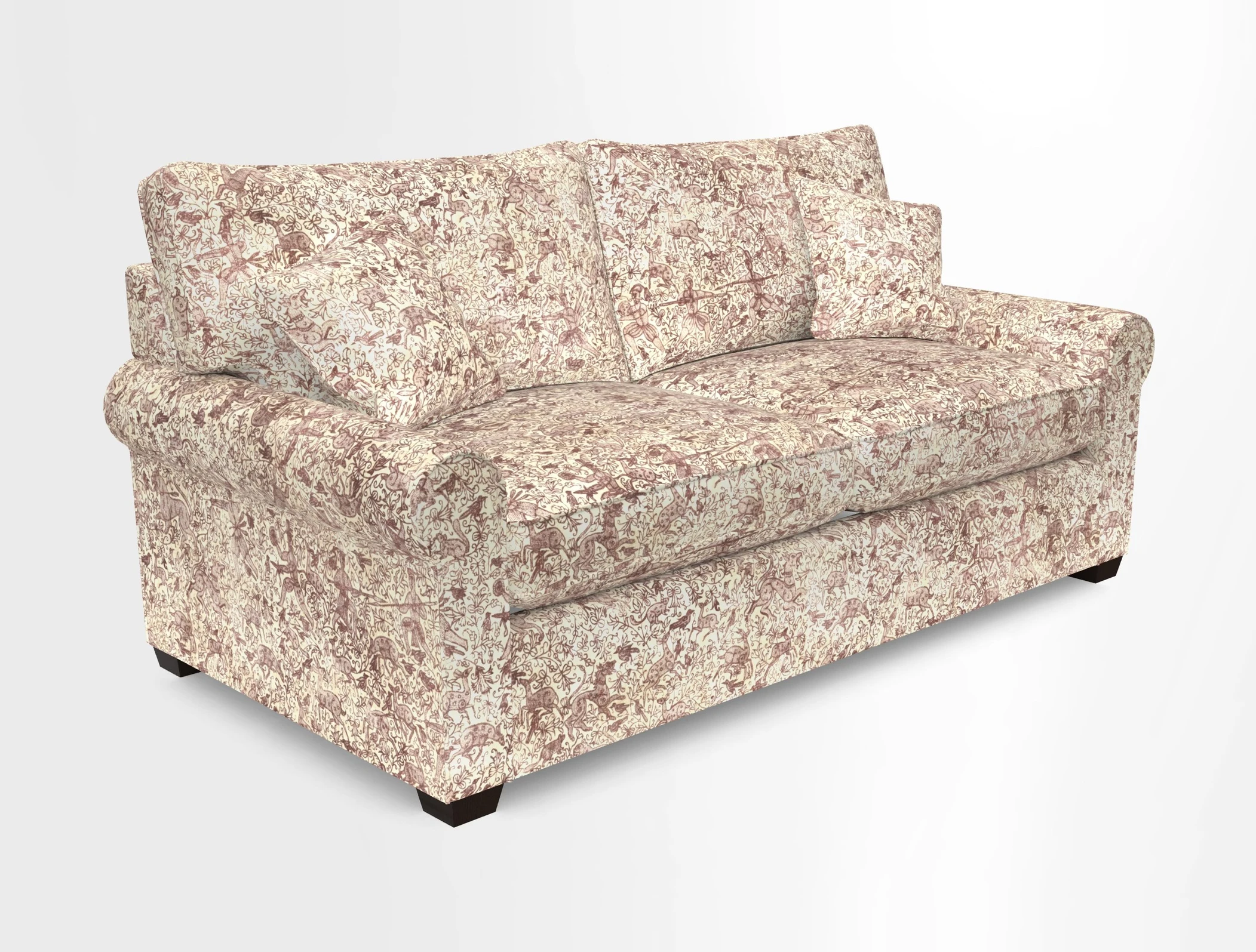 Bignor 3 Seater Sofa in V&A Drawn From Nature Oak Tree Gold