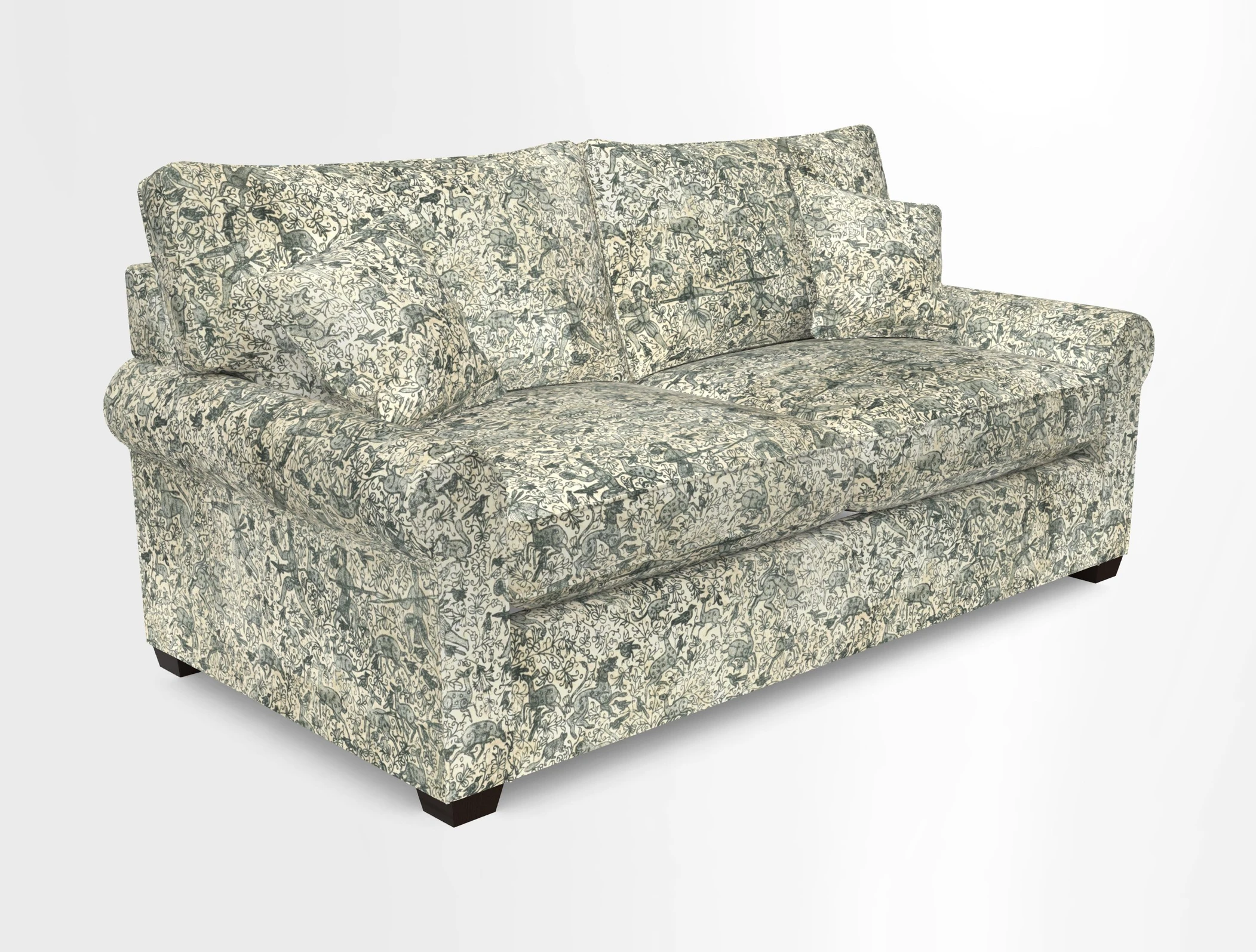 Bignor 3 Seater Sofa in V&A Drawn From Nature Oak Tree Gold