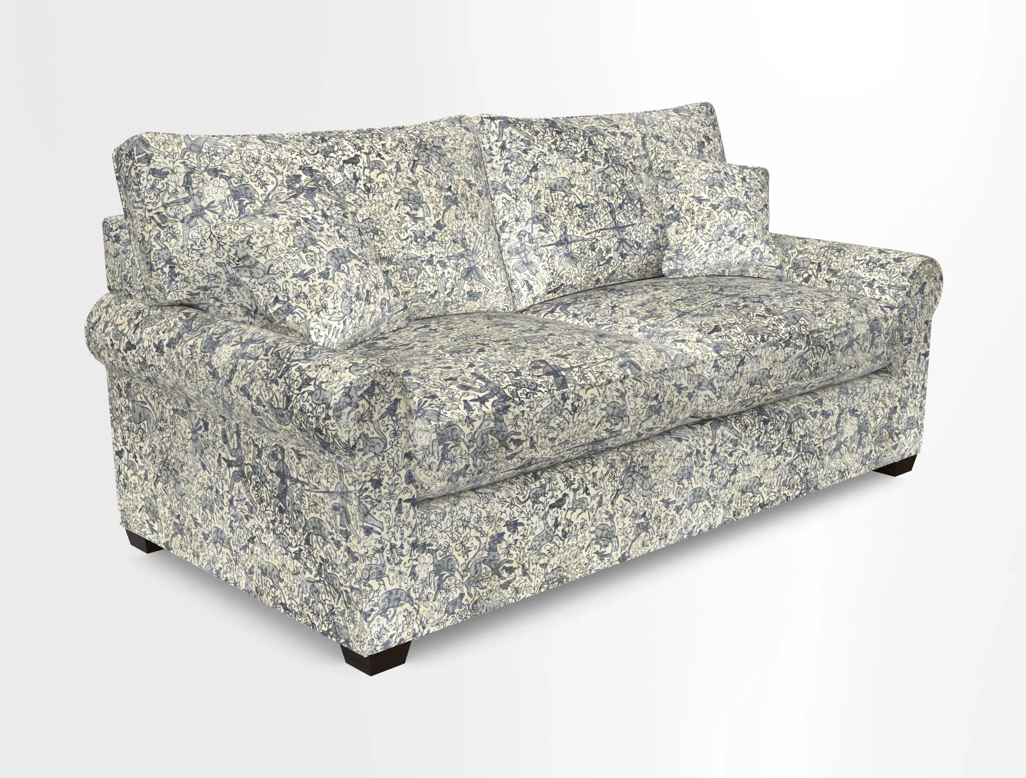 Bignor 3 Seater Sofa in V&A Drawn From Nature Oak Tree Gold