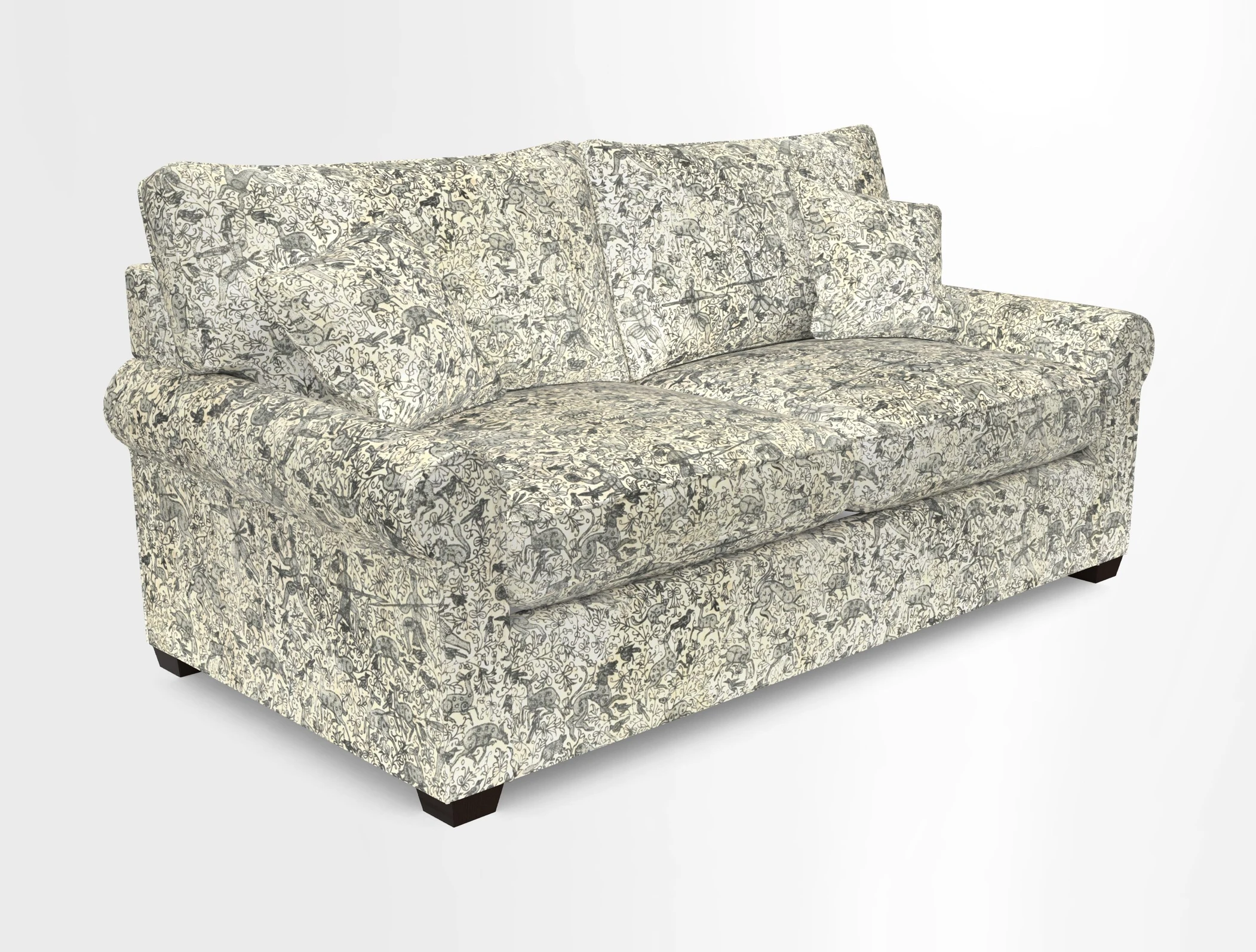 Bignor 3 Seater Sofa in V&A Drawn From Nature Oak Tree Gold