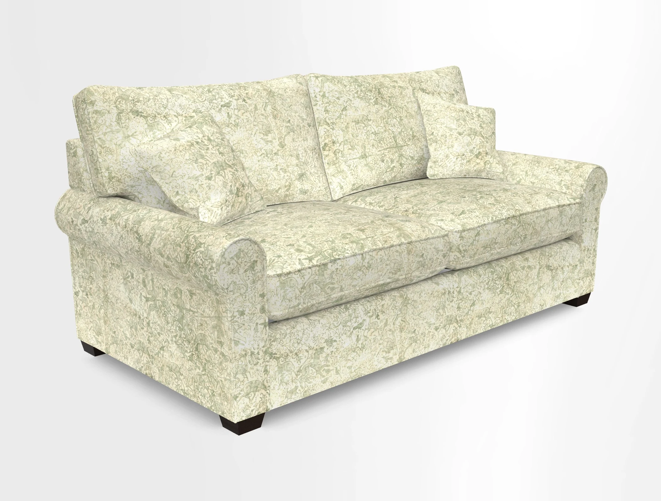 Bignor 3 Seater Sofa in V&A Drawn From Nature Oak Tree Gold
