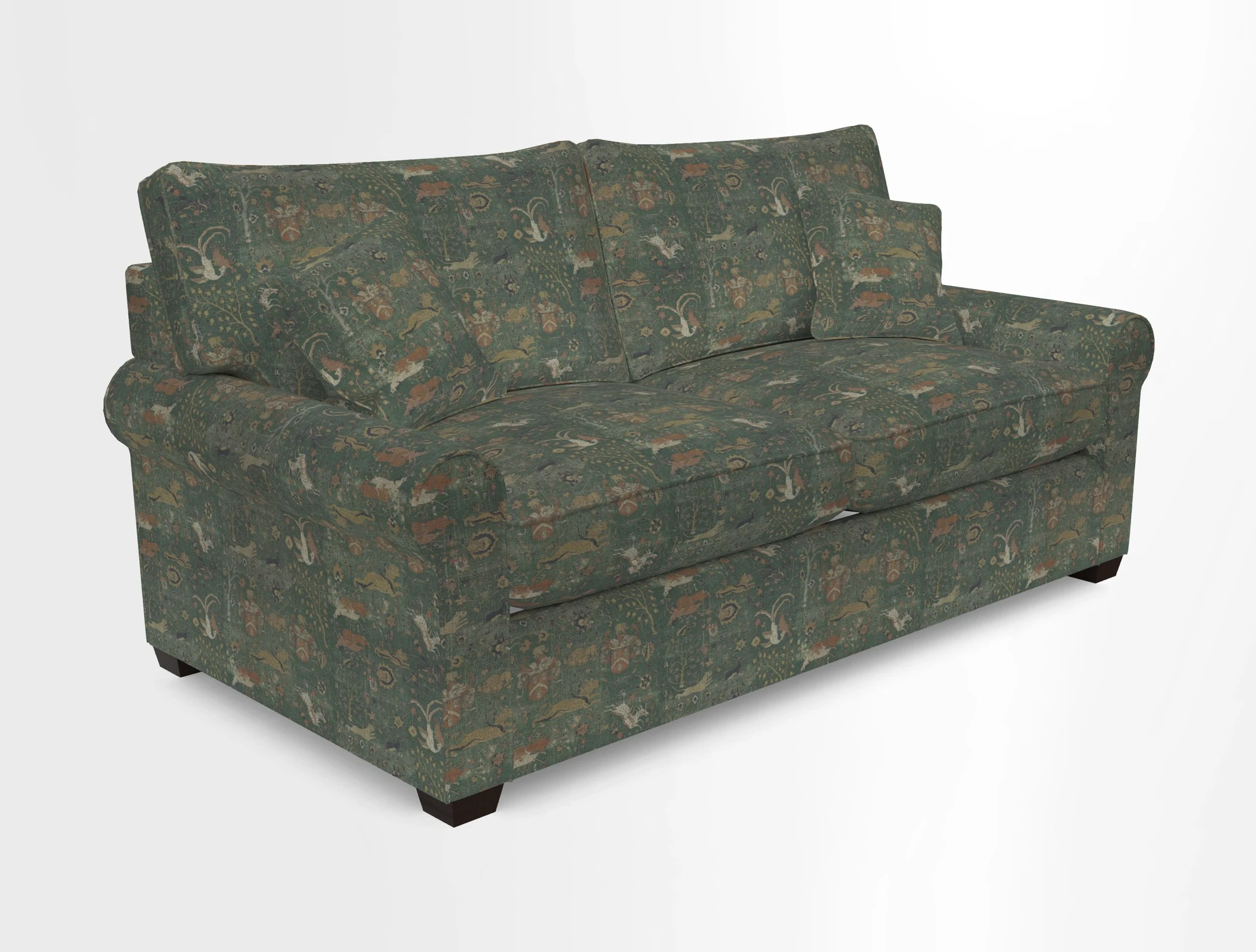 Bignor 3 Seater Sofa in V&A Drawn From Nature Oak Tree Gold