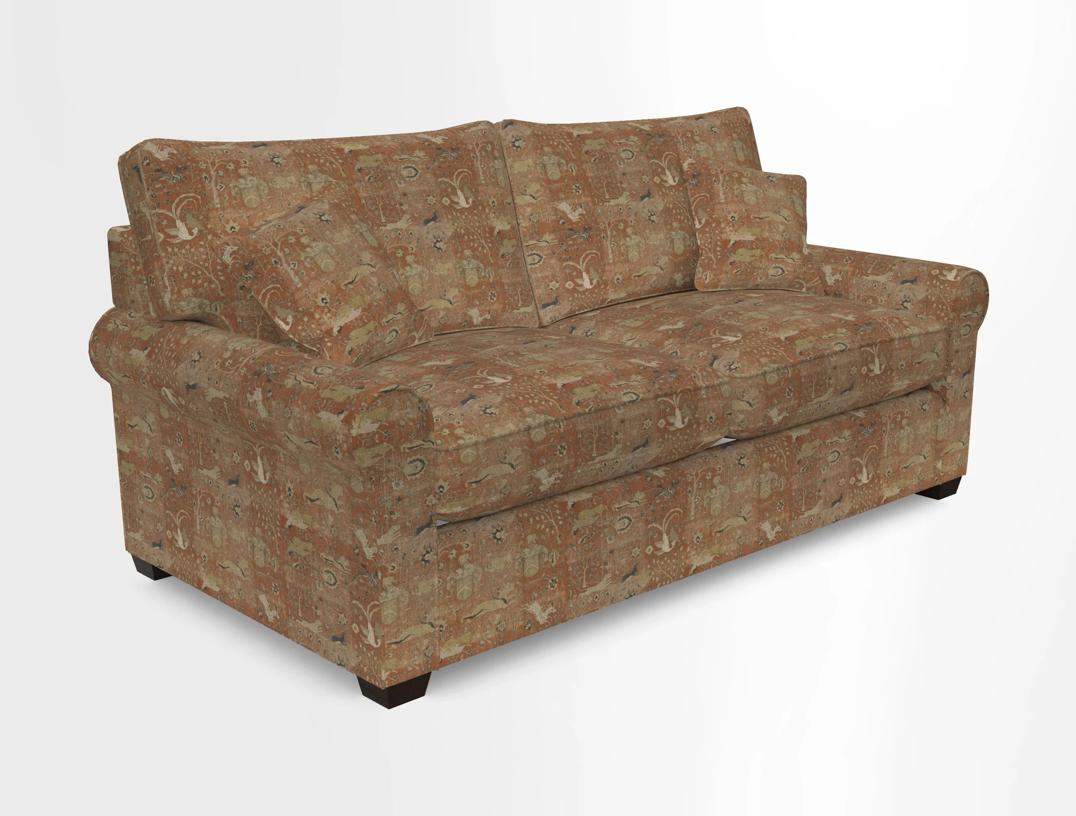 Bignor 3 Seater Sofa in V&A Drawn From Nature Oak Tree Gold