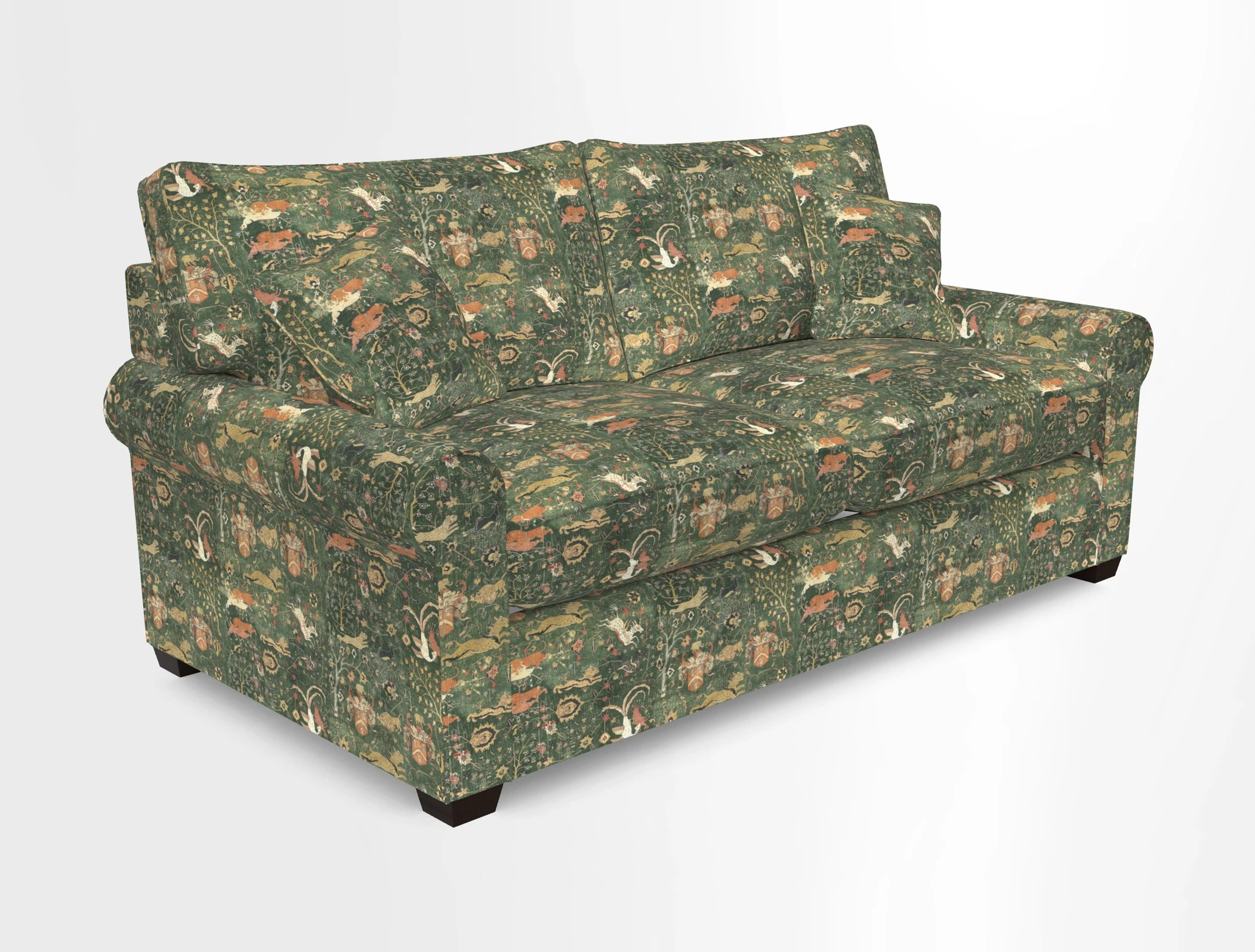 Bignor 3 Seater Sofa in V&A Drawn From Nature Oak Tree Gold