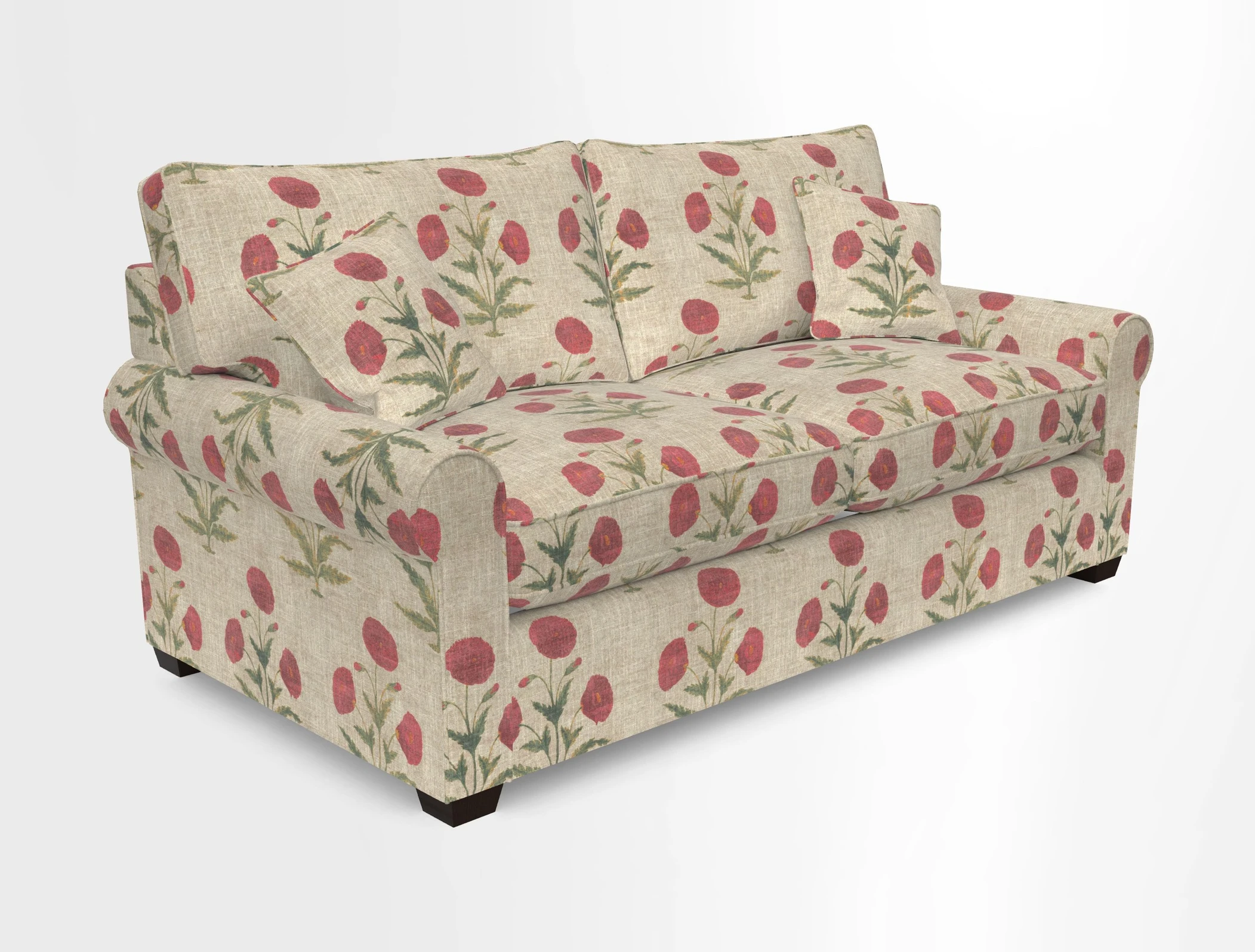Bignor 3 Seater Sofa in V&A Drawn From Nature Oak Tree Gold