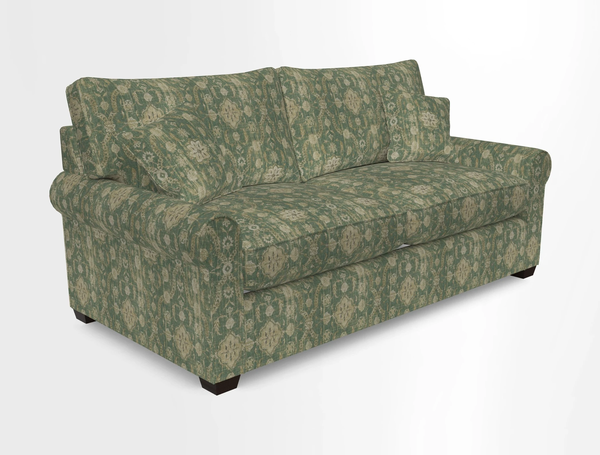 Bignor 3 Seater Sofa in V&A Drawn From Nature Oak Tree Gold