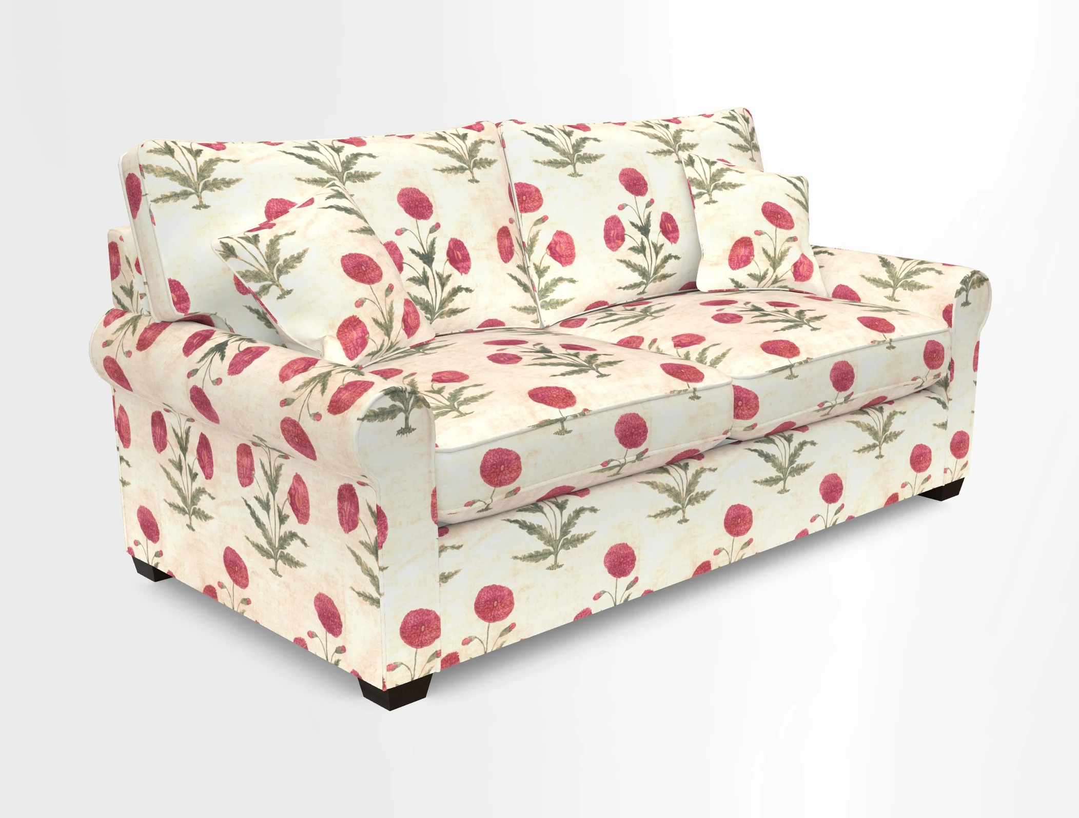 Bignor 3 Seater Sofa in V&A Drawn From Nature Oak Tree Gold