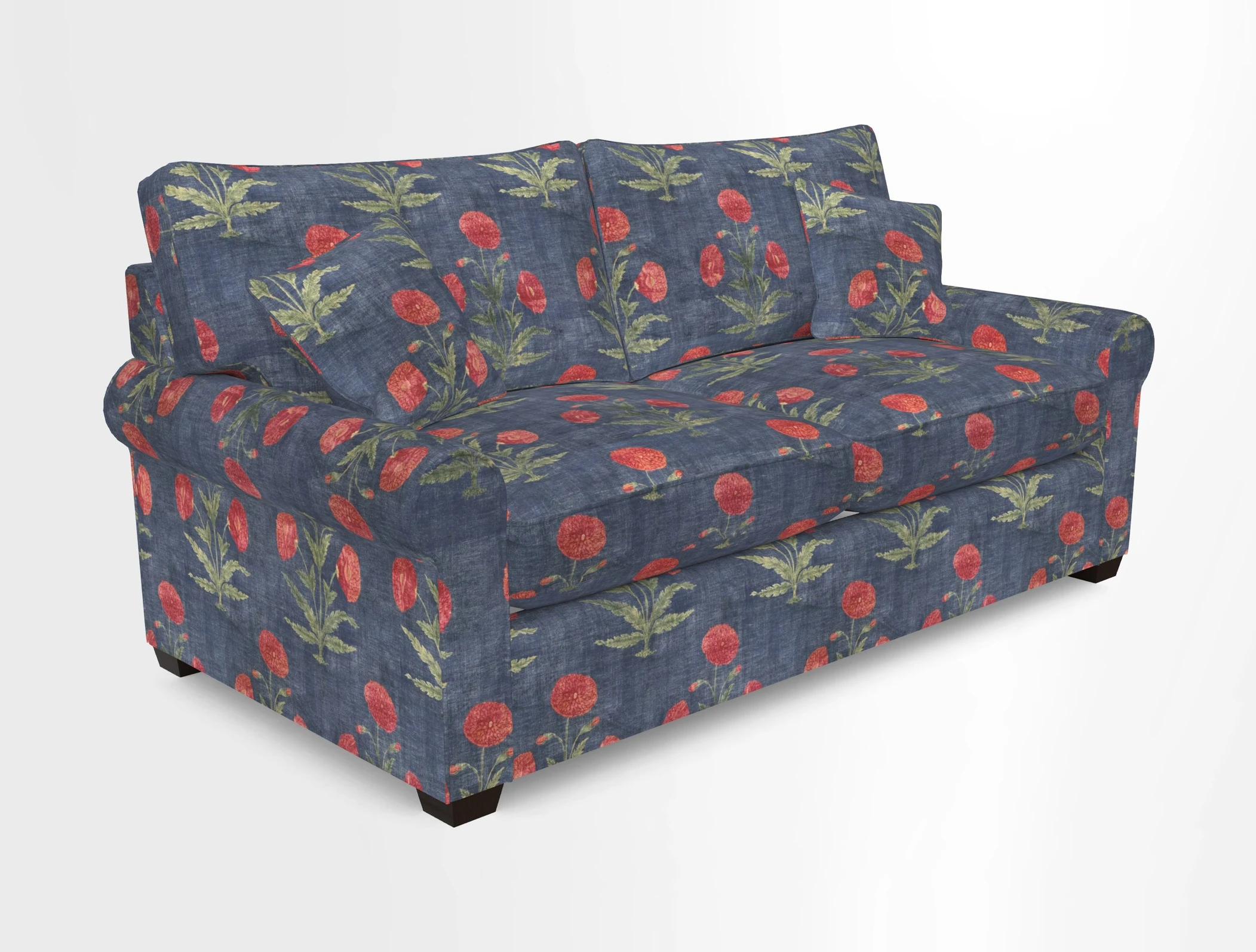 Bignor 3 Seater Sofa in V&A Drawn From Nature Oak Tree Gold