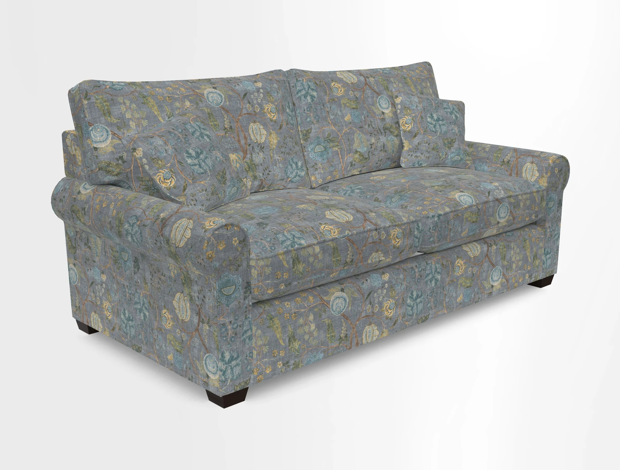 Bignor 3 Seater Sofa in V&A Drawn From Nature Oak Tree Gold