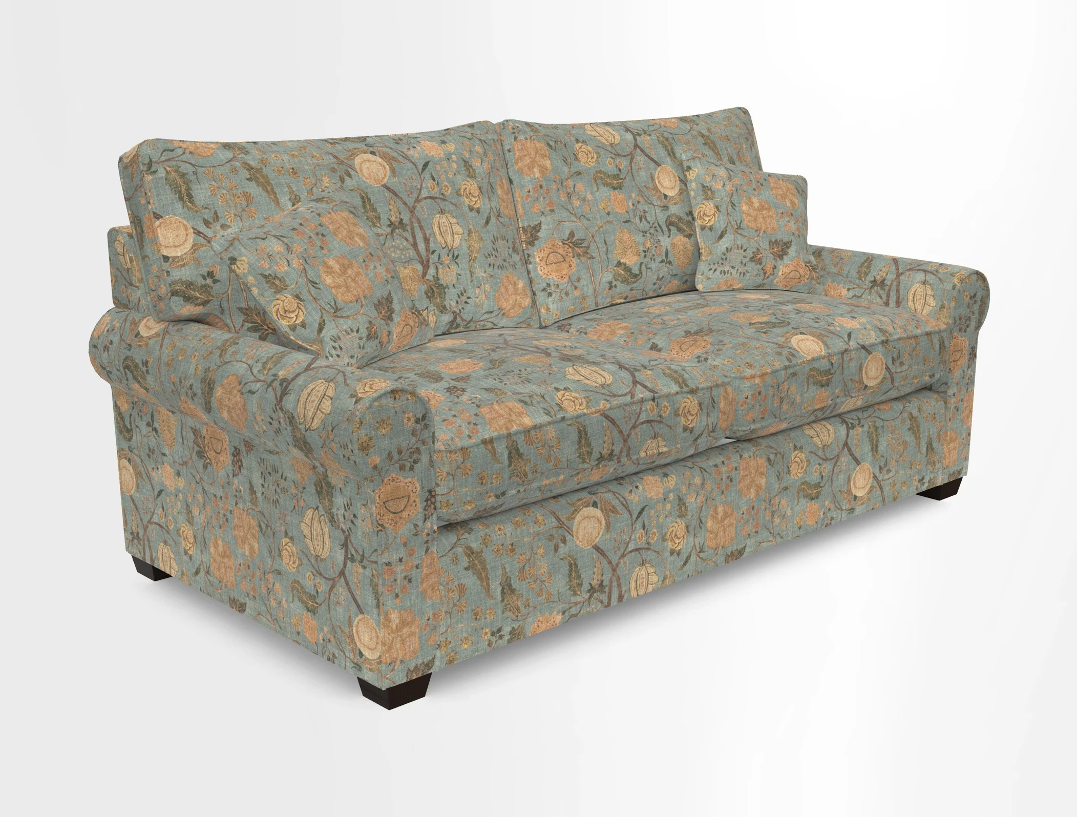 Bignor 3 Seater Sofa in V&A Drawn From Nature Oak Tree Gold