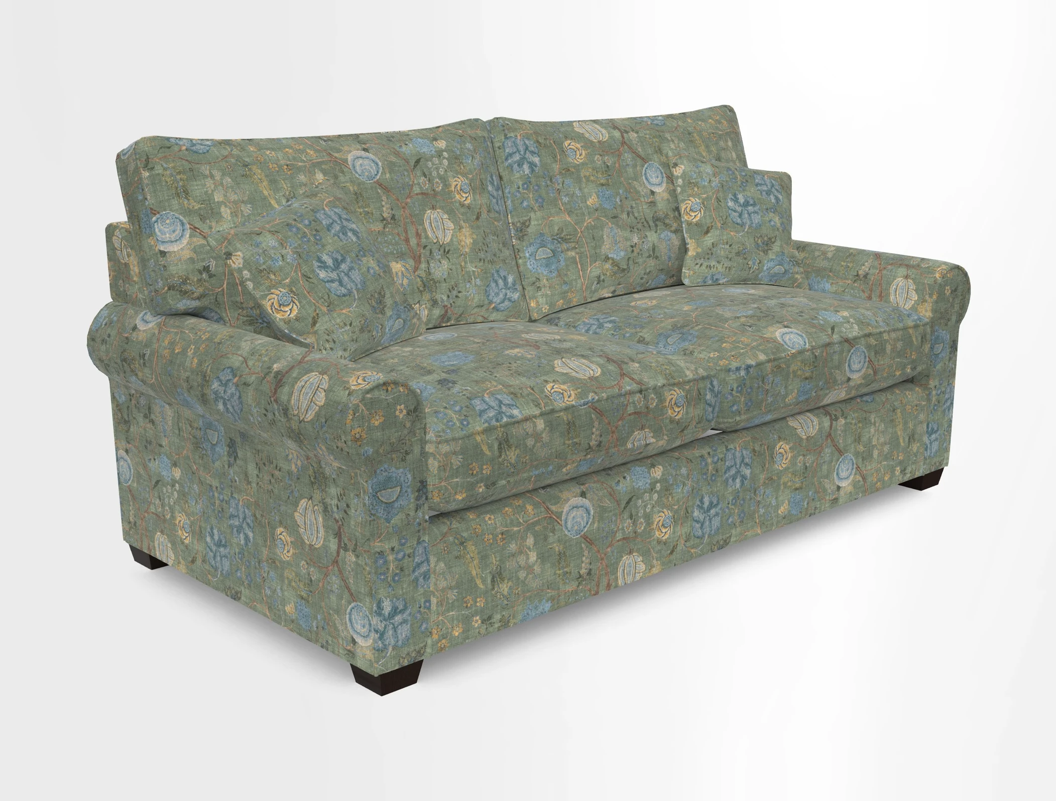 Bignor 3 Seater Sofa in V&A Drawn From Nature Oak Tree Gold