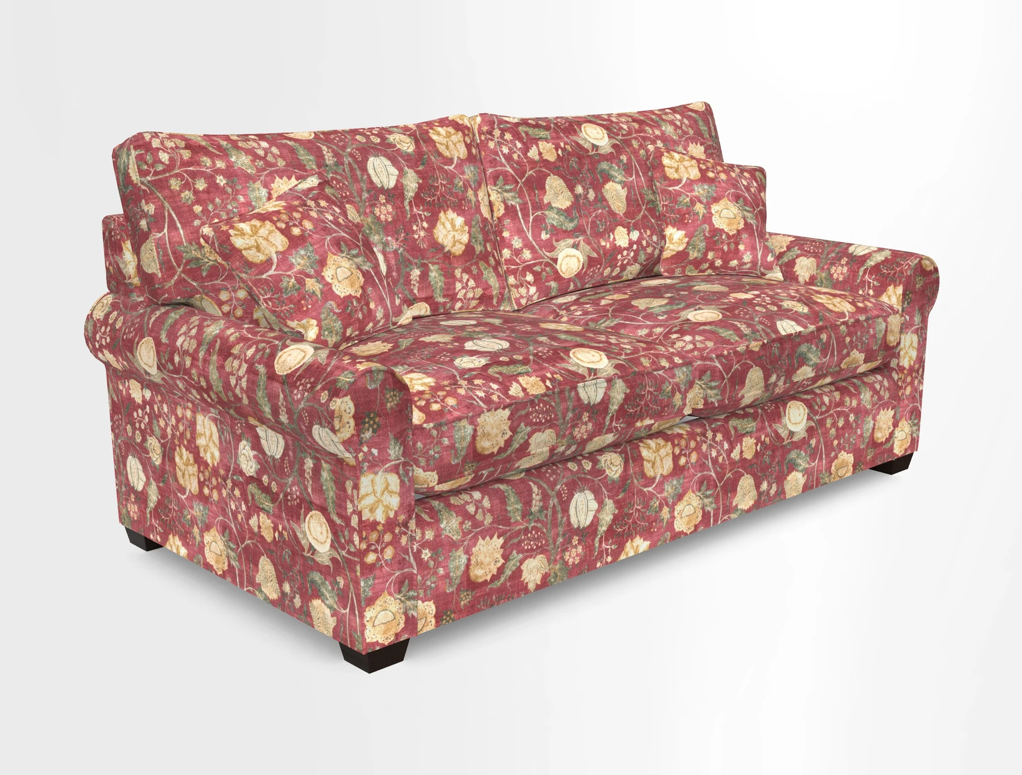 Bignor 3 Seater Sofa in V&A Drawn From Nature Oak Tree Gold