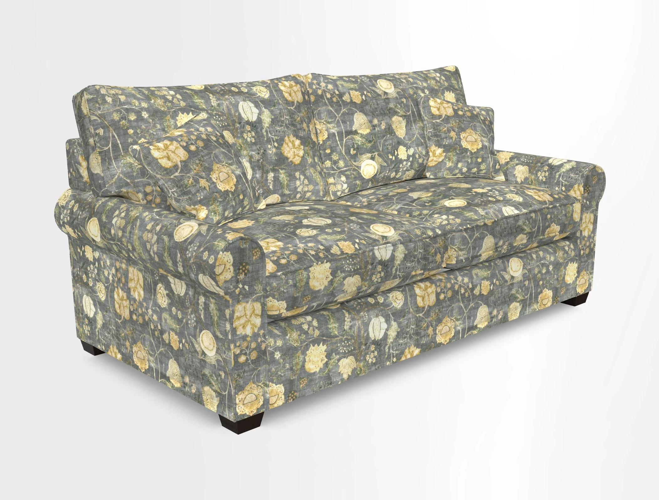 Bignor 3 Seater Sofa in V&A Drawn From Nature Oak Tree Gold