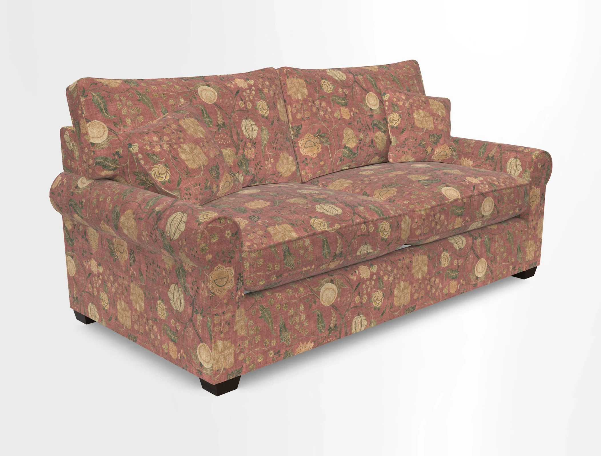 Bignor 3 Seater Sofa in V&A Drawn From Nature Oak Tree Gold