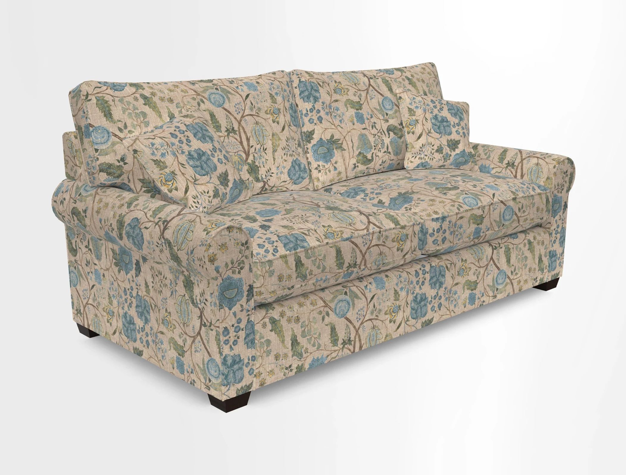 Bignor 3 Seater Sofa in V&A Drawn From Nature Oak Tree Gold