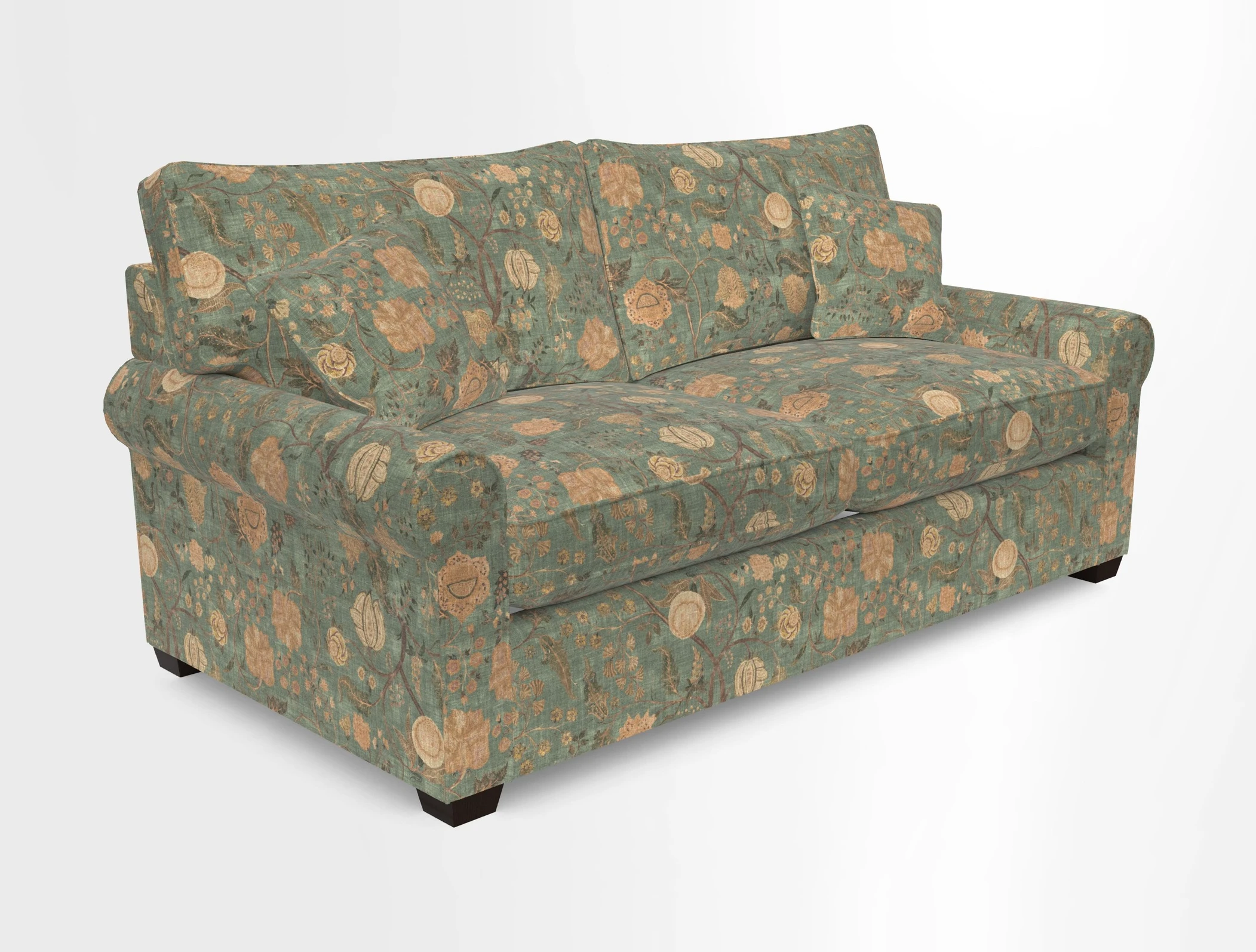 Bignor 3 Seater Sofa in V&A Drawn From Nature Oak Tree Gold