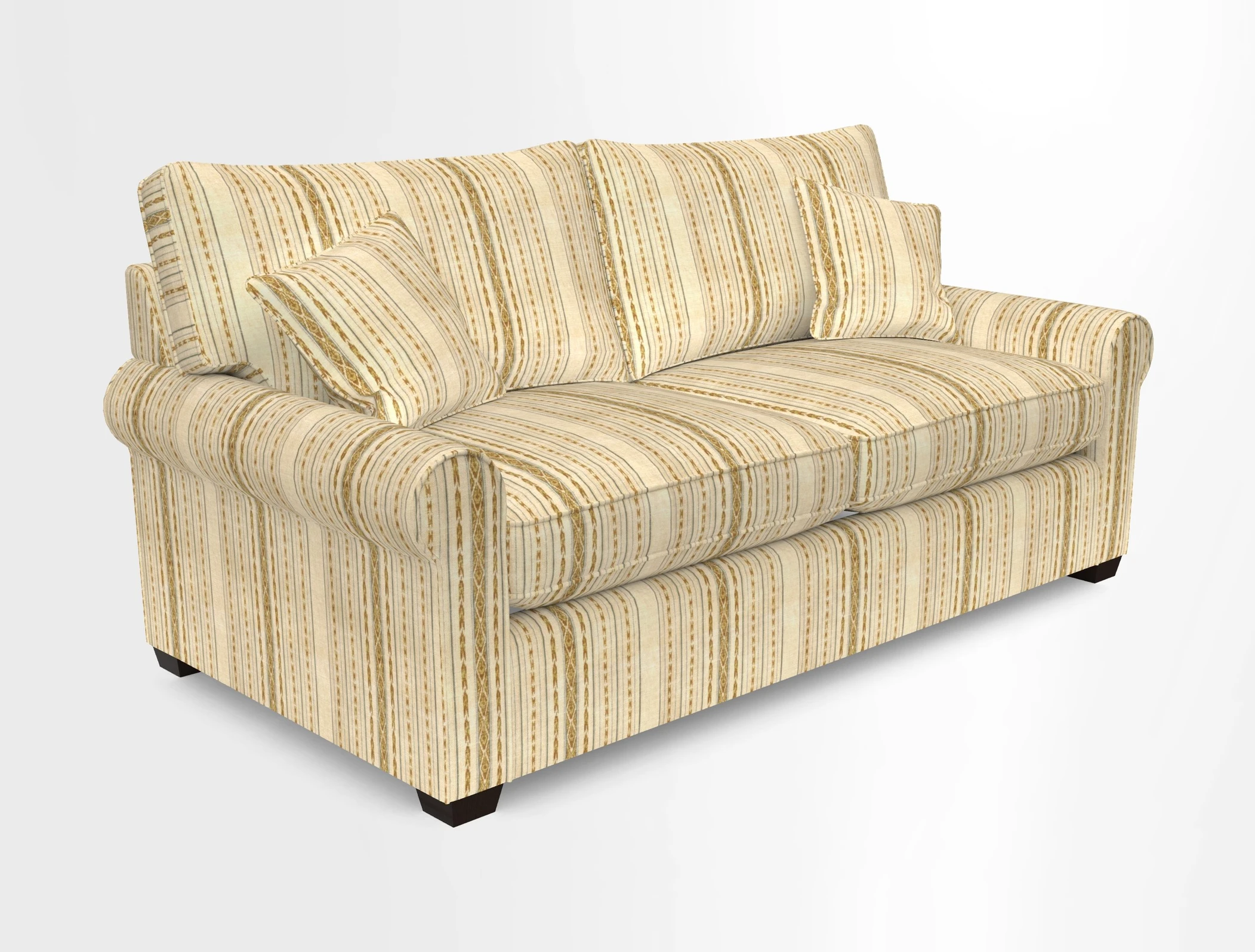 Bignor 3 Seater Sofa in V&A Drawn From Nature Oak Tree Gold