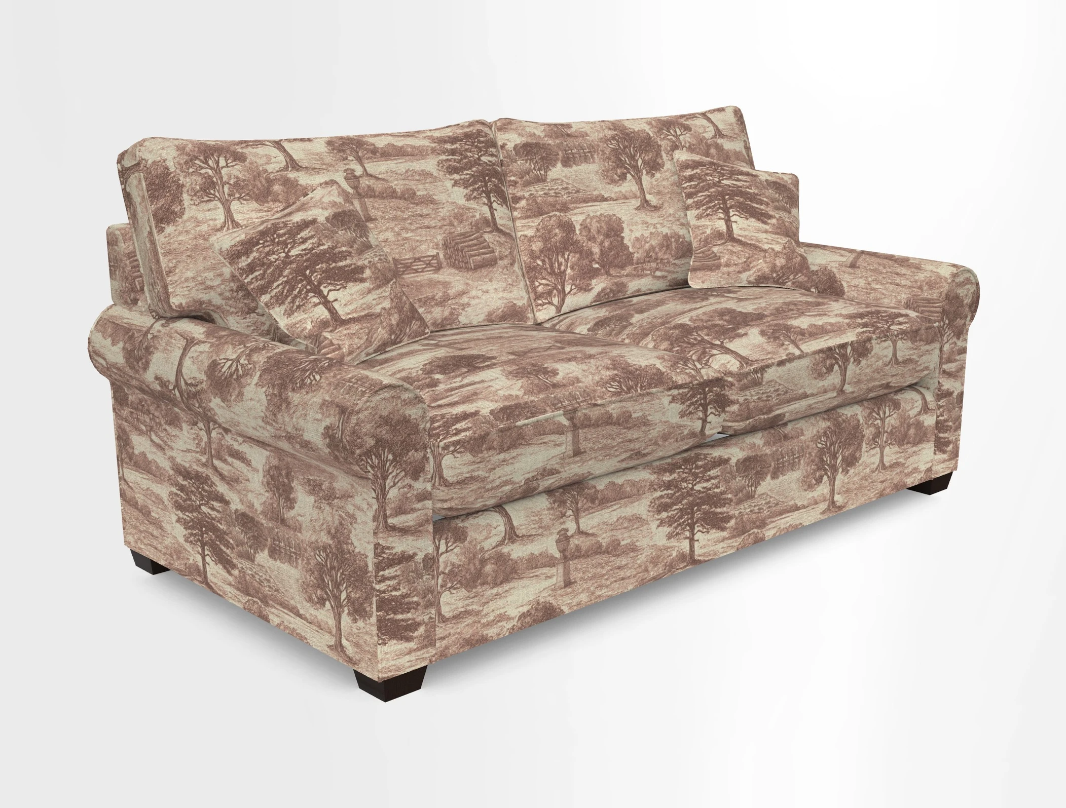 Bignor 3 Seater Sofa in V&A Drawn From Nature Oak Tree Gold