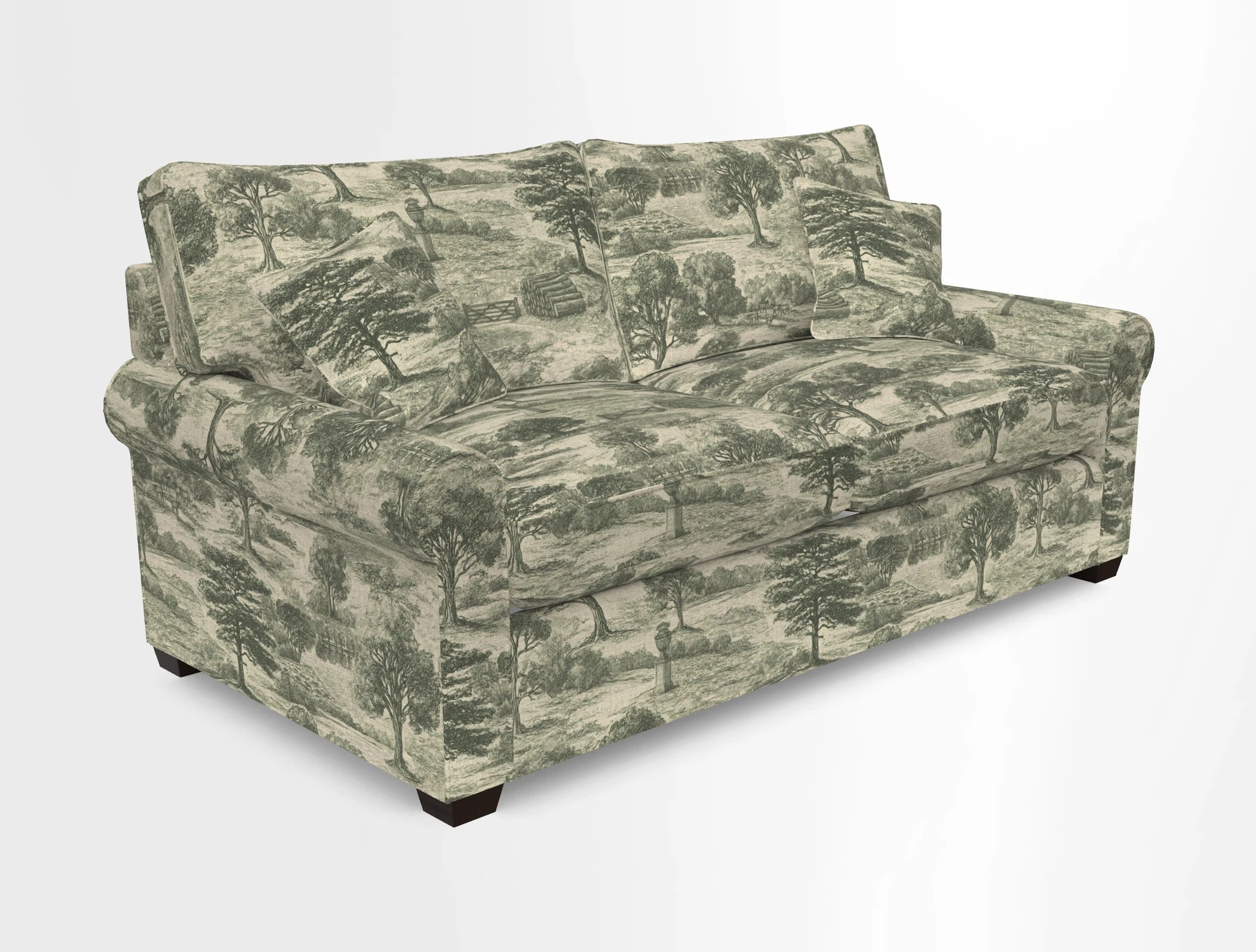 Bignor 3 Seater Sofa in V&A Drawn From Nature Oak Tree Gold