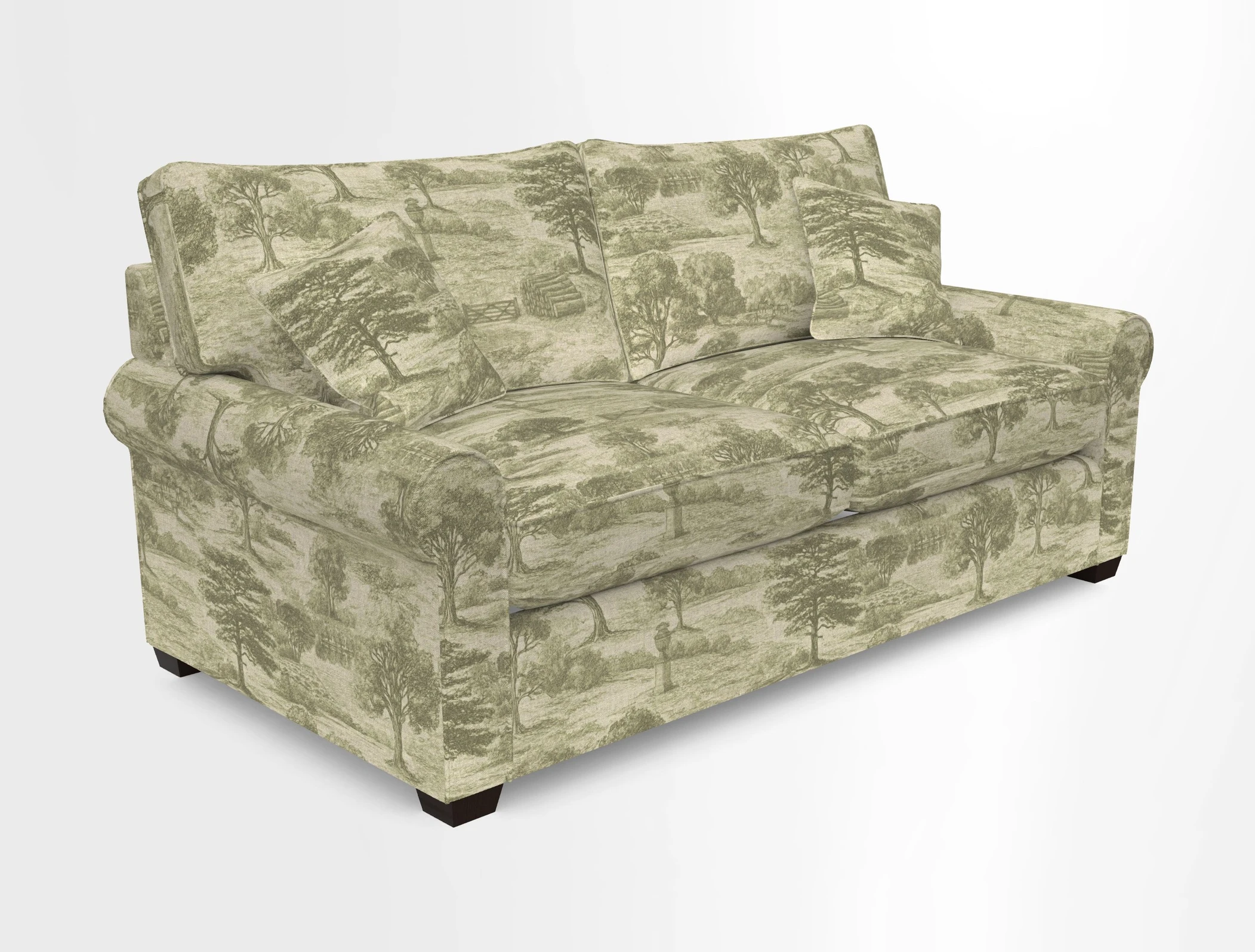 Bignor 3 Seater Sofa in V&A Drawn From Nature Oak Tree Gold