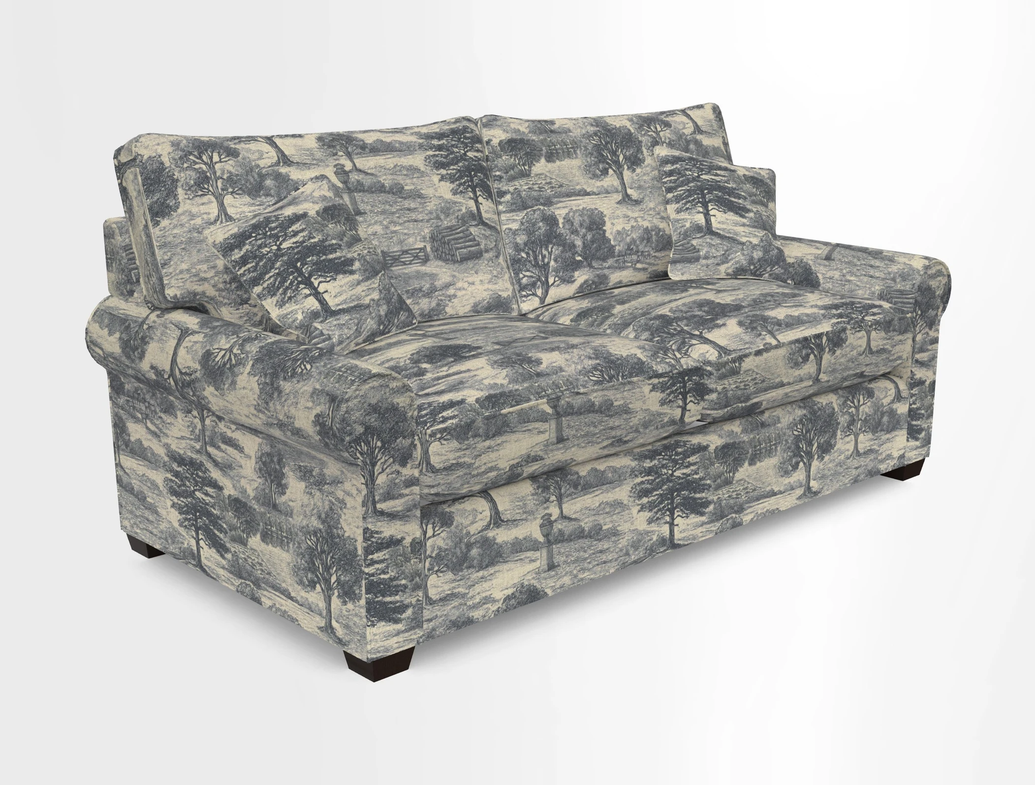 Bignor 3 Seater Sofa in V&A Drawn From Nature Oak Tree Gold