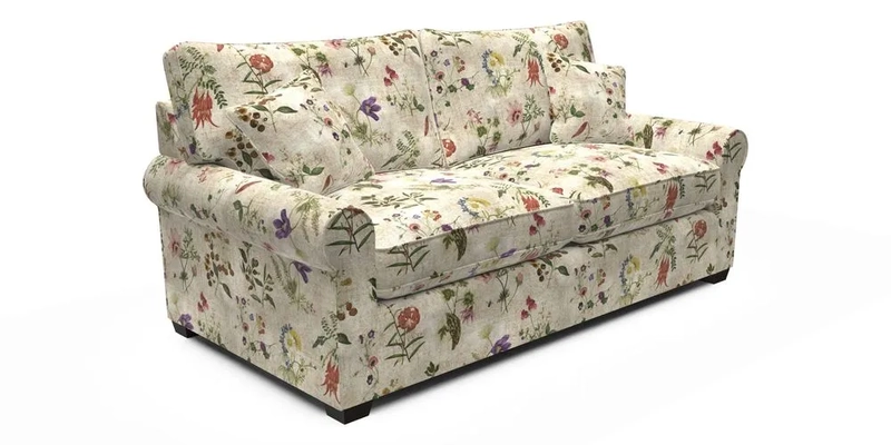 Bignor 3 Seater Sofa in V&A Drawn From Nature Oak Tree Gold