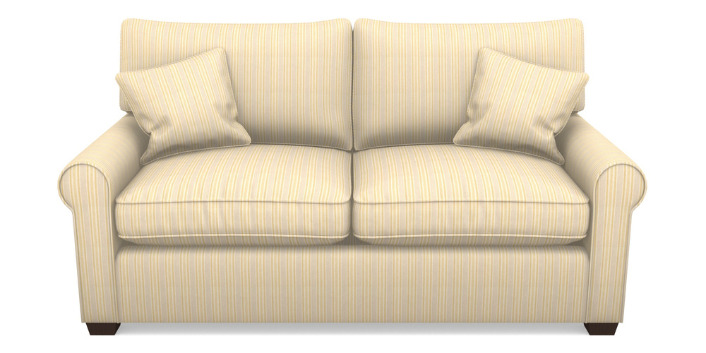 Product photograph of Bignor Sofa Bed 2 5 Seater Sofa Bed In Cloth 22 - Racing Stripes Ayr - Lemon from Sofas and Stuff Limited