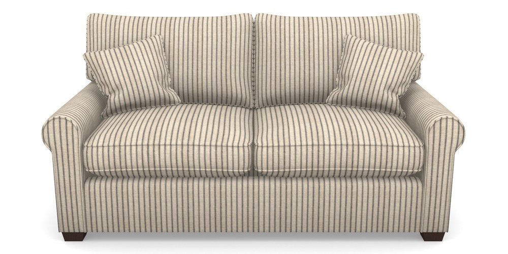 Product photograph of Bignor Sofa Bed 2 5 Seater Sofa Bed In Cloth 18 Stripes - Ticking - Bible Black from Sofas and Stuff Limited