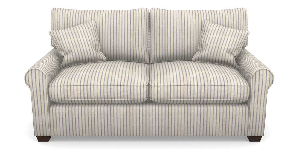 Product photograph of Bignor Sofa Bed 2 5 Seater Sofa Bed In Cloth 18 Stripes - Ticking - Indigo from Sofas and Stuff Limited