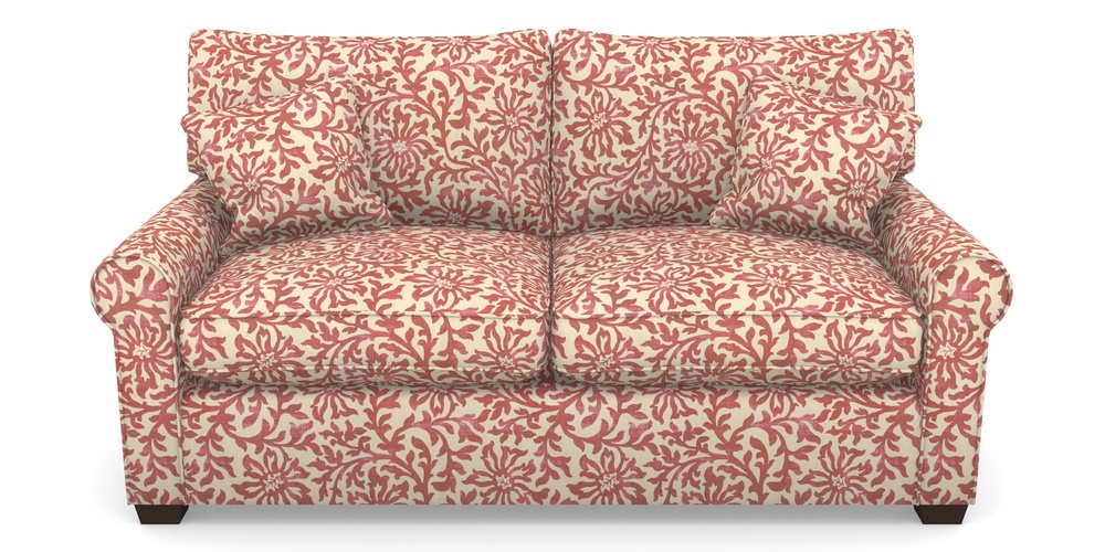 Product photograph of Bignor Sofa Bed 2 5 Seater Sofa Bed In V A Brompton Collection - Floral Scroll - Chilli from Sofas and Stuff Limited