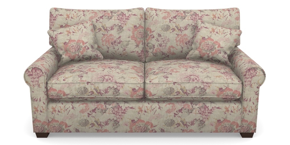 Product photograph of Bignor Sofa Bed 2 5 Seater Sofa Bed In Floral Linen - Faith Antique Sangria from Sofas and Stuff Limited