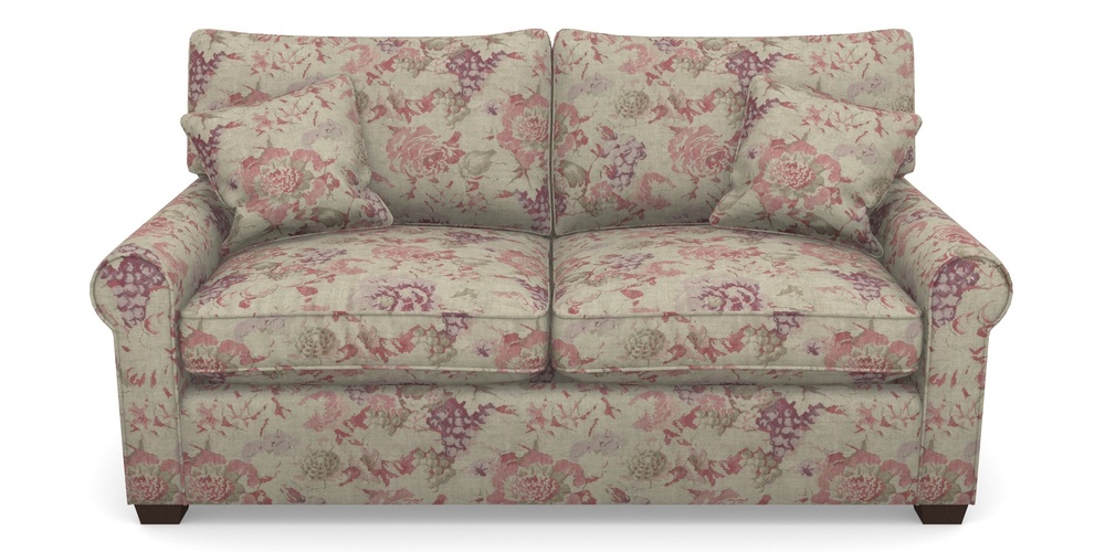 Product photograph of Bignor Sofa Bed 2 5 Seater Sofa Bed In Floral Linen - Faith Rose Quartz from Sofas and Stuff Limited