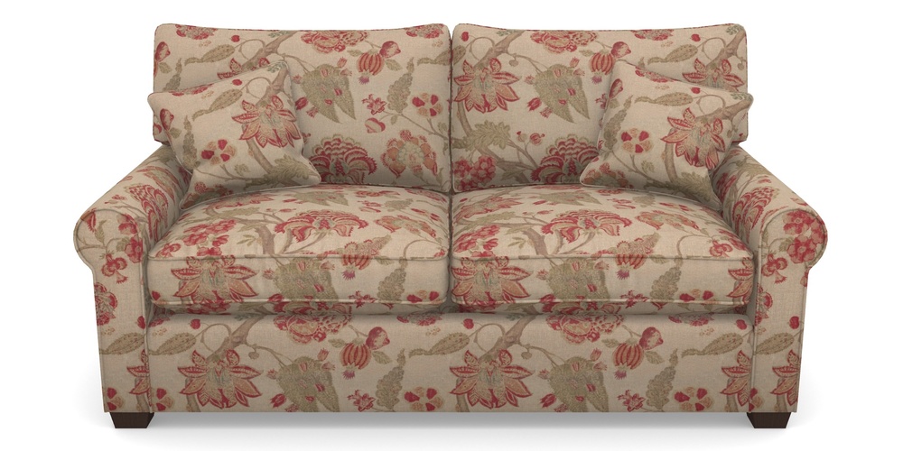 Product photograph of Bignor Sofa Bed 2 5 Seater Sofa Bed In Floral Linen - Indienne T Rosso from Sofas and Stuff Limited