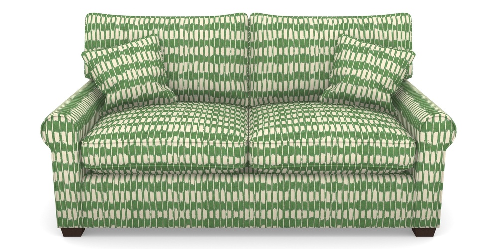 Product photograph of Bignor Sofa Bed 2 5 Seater Sofa Bed In V A Brompton Collection - Ikat - Basil from Sofas and Stuff Limited