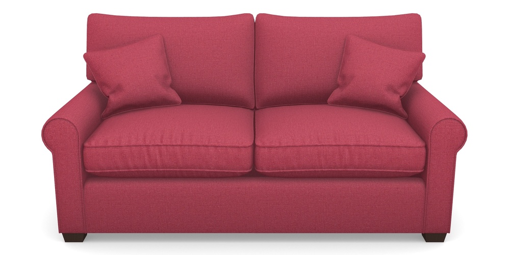 Product photograph of Bignor Sofa Bed 2 5 Seater Sofa Bed In Plain Linen Cotton - Raspberry Jam from Sofas and Stuff Limited