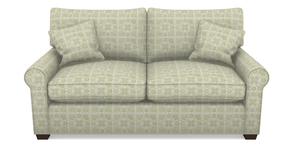 Product photograph of Bignor Sofa Bed 2 5 Seater Sofa Bed In Rhs Collection - Small Knot Garden Cotton Weave - Green from Sofas and Stuff Limited